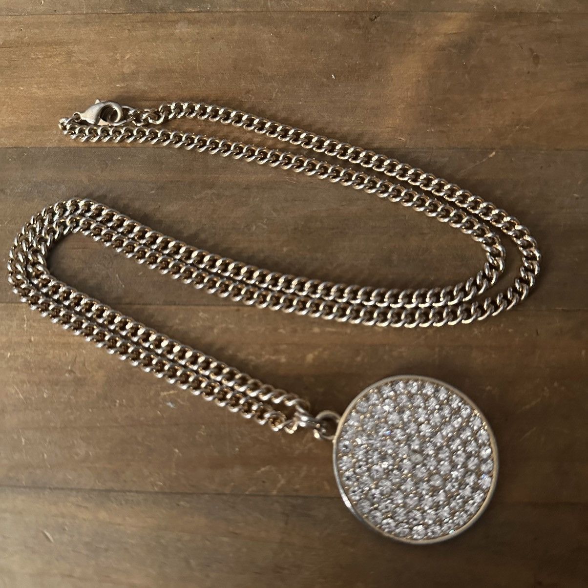 Ann Taylor Ann Taylor round rhinestone pendant necklace Size ONE SIZE - 3 Thumbnail