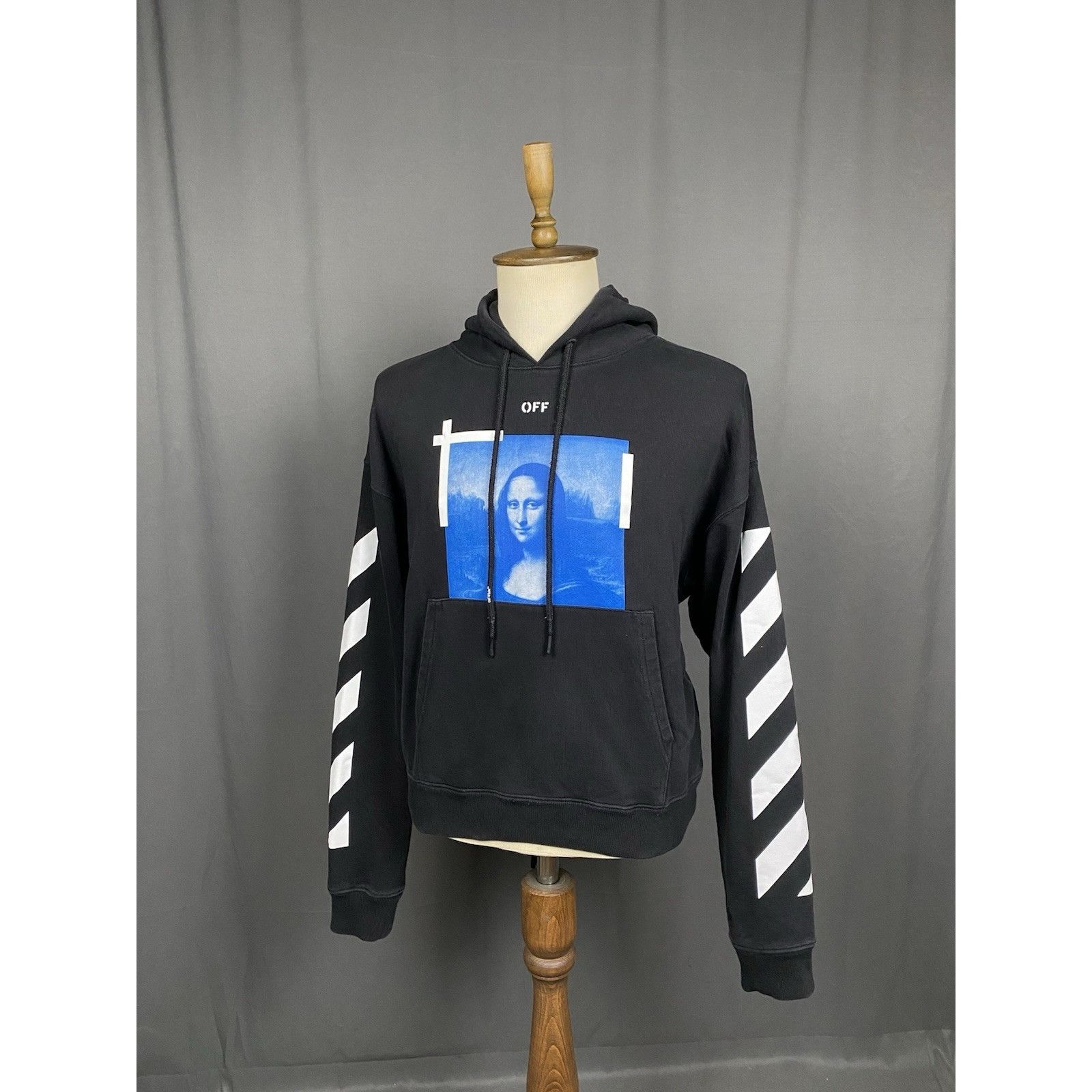 Off-White Off-White Auth Mona Lisa Big Logo Men's Black Hoodie Sweater Size US L / EU 52-54 / 3 - 2 Thumbnail