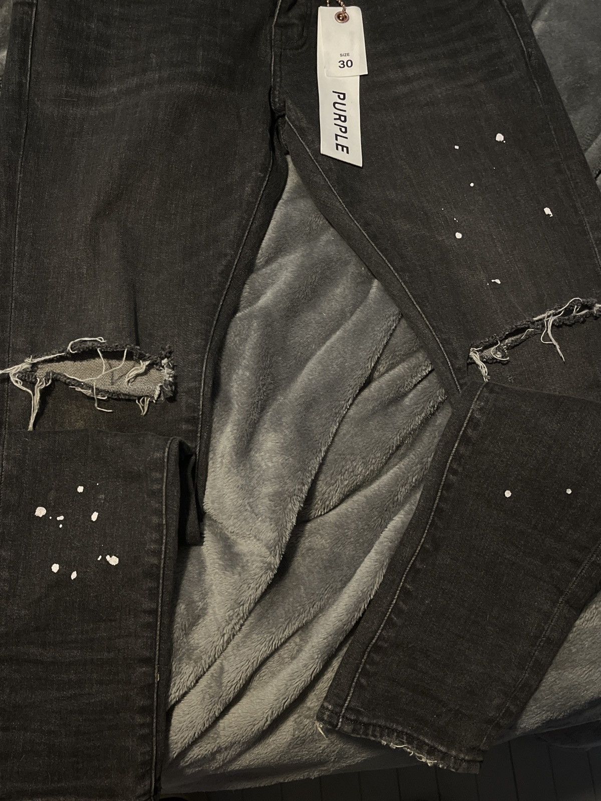 PURPLE BRAND(パープルブランド)P001 Black size30 Purple Brand P001 Over Spray Slim-Fit Jeans | Saks Fifth Avenue