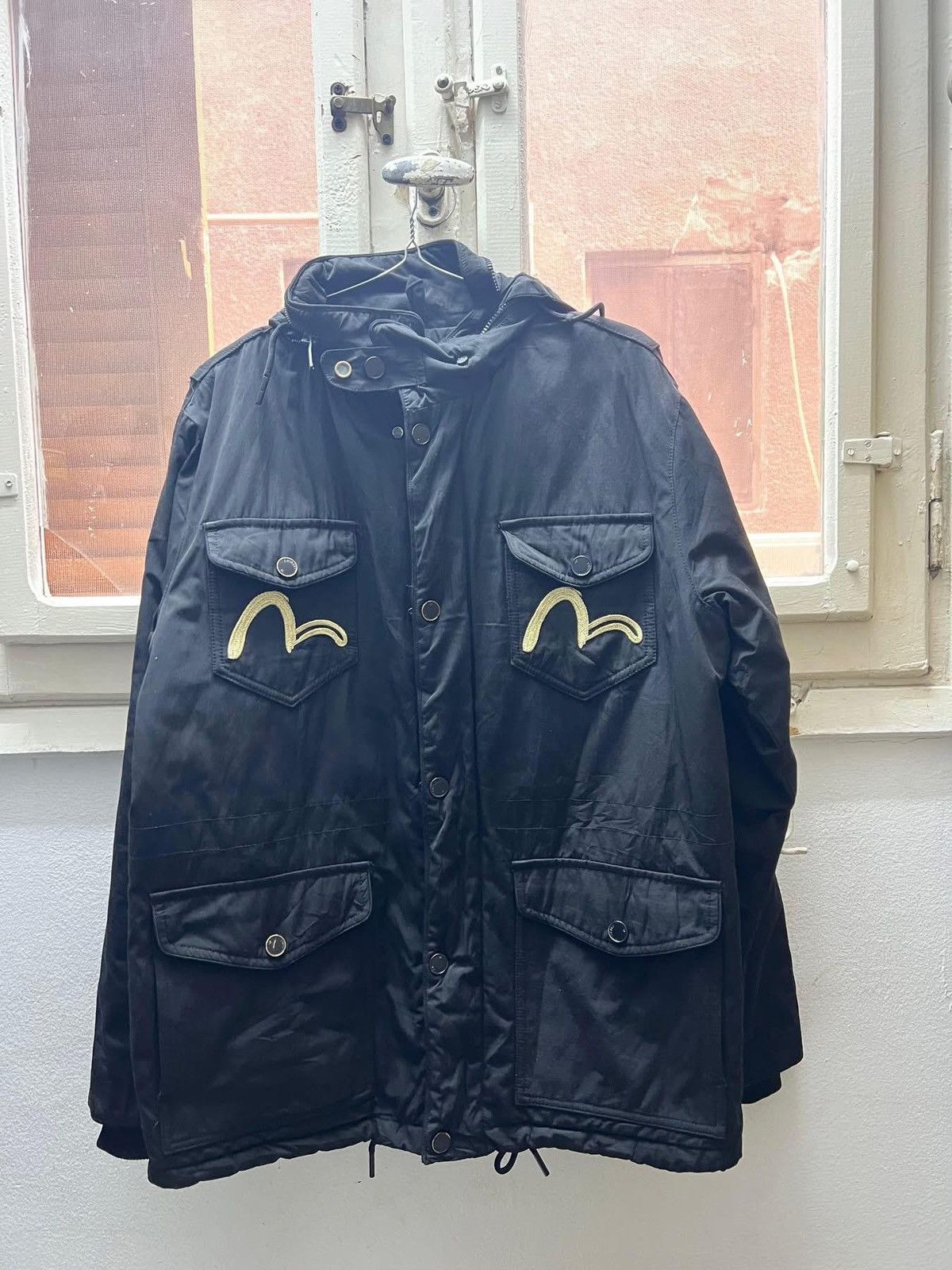Designer × Evisu × Vintage Evisu Kuro Parkas Rare🔥 Size US M / EU 48-50 / 2 - 3 Thumbnail