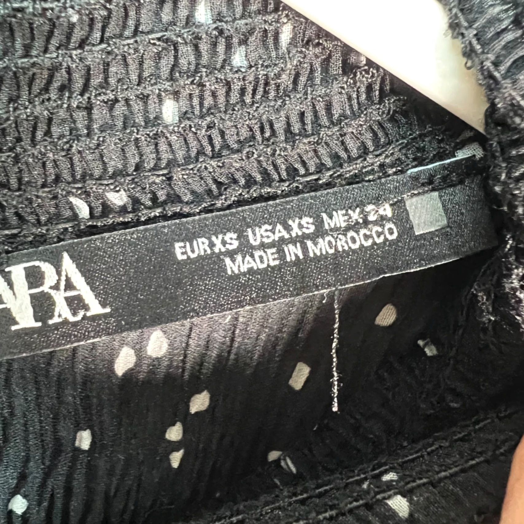 Zara Zara Womens XS Sheer Black & White Polka Dot Midi Dress Long Sleeve, A-Line, Party/Cocktail, Polyester, Maxi? (Note: Original specifies Midi) Size XS / US 0-2 / IT 36-38 - 3 Thumbnail