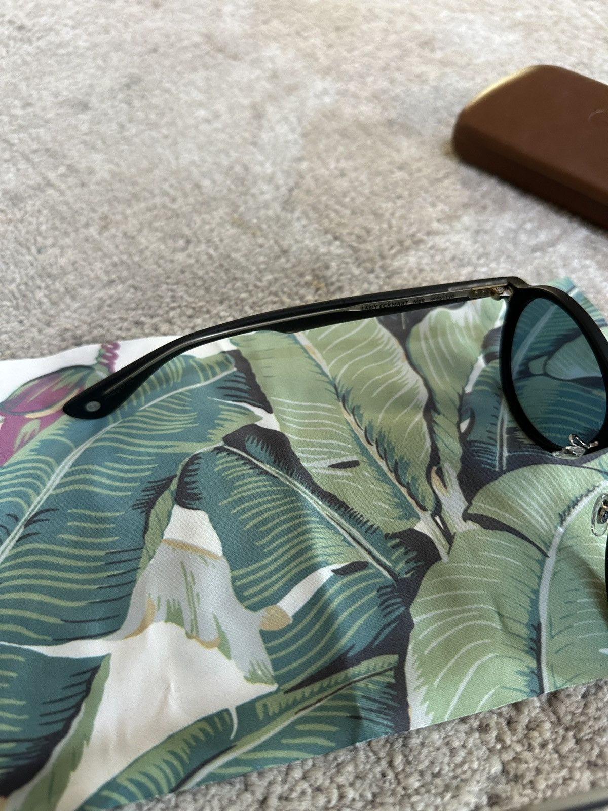 Garrett Leight Lady Eckhart Black MBK Sunglasses Size ONE SIZE - 3 Thumbnail