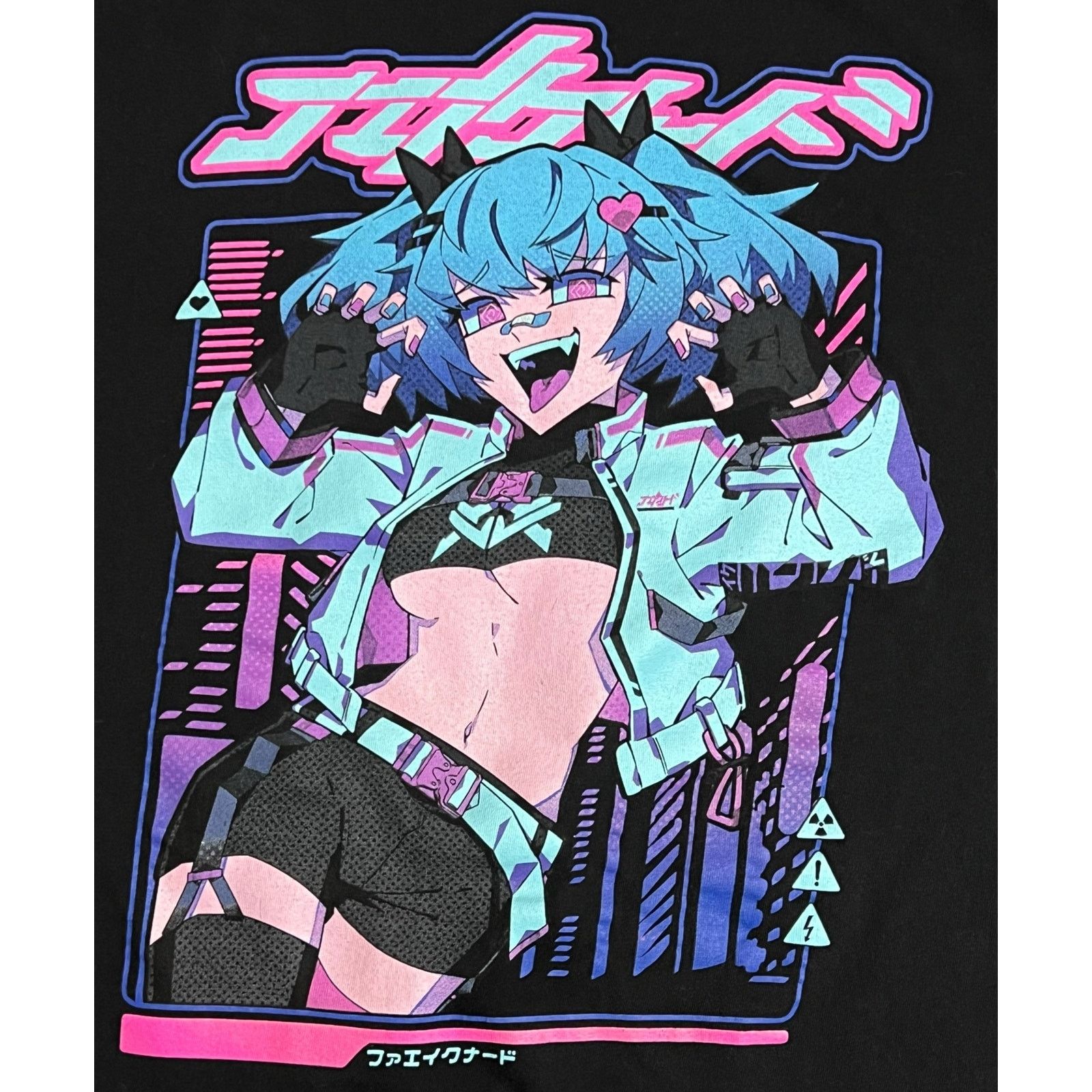 Other FAKE NERO Neon Fang Rebel Anime Girl 2022 T-Shirt Large Size US L / EU 52-54 / 3 - 3 Thumbnail