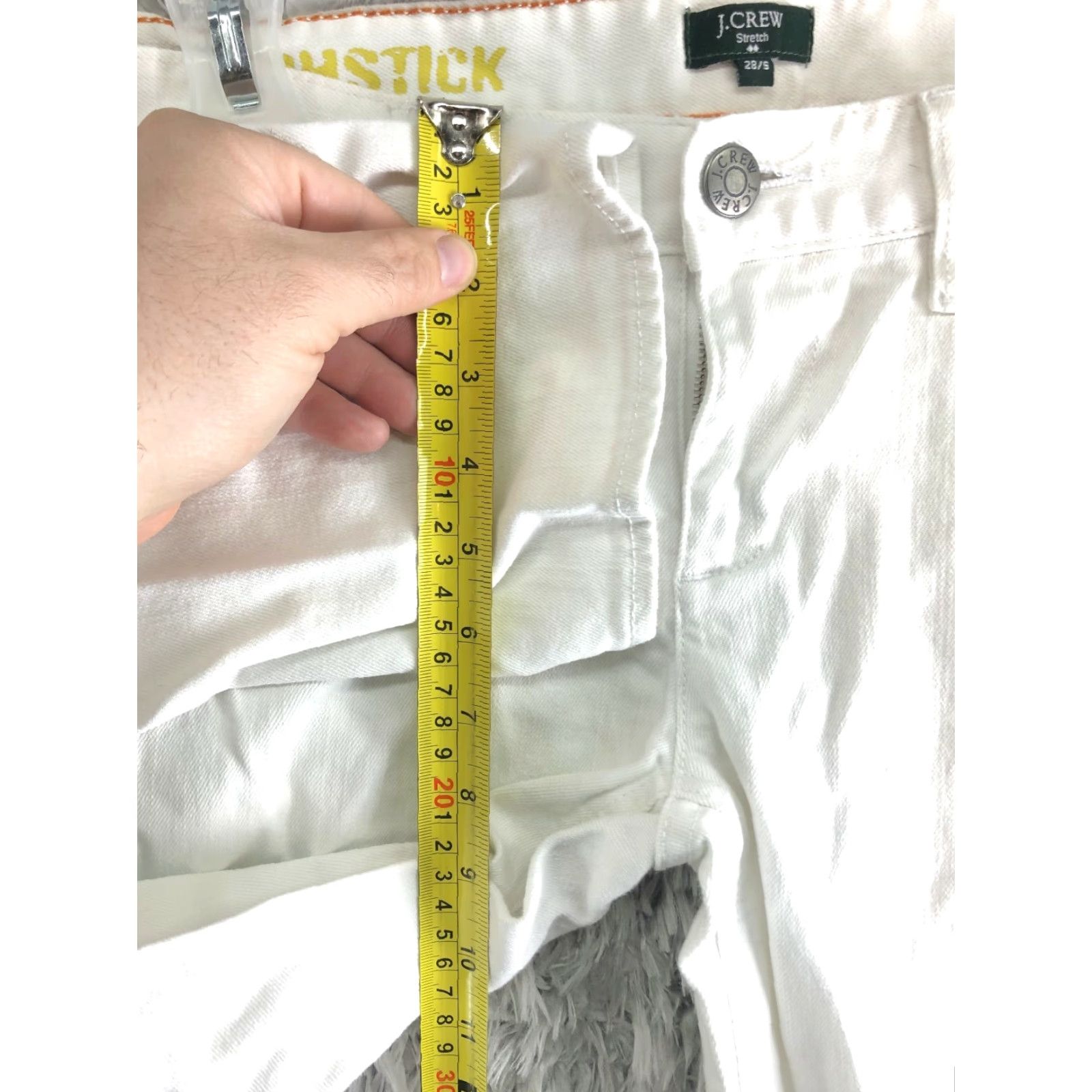 J.Crew J.Crew Matchstick Womens Size 28 Mid Rise Straight Leg White Denim Jeans Jeans Womens 28 White Denim Size 28" / US 6 / IT 42 - 4 Thumbnail