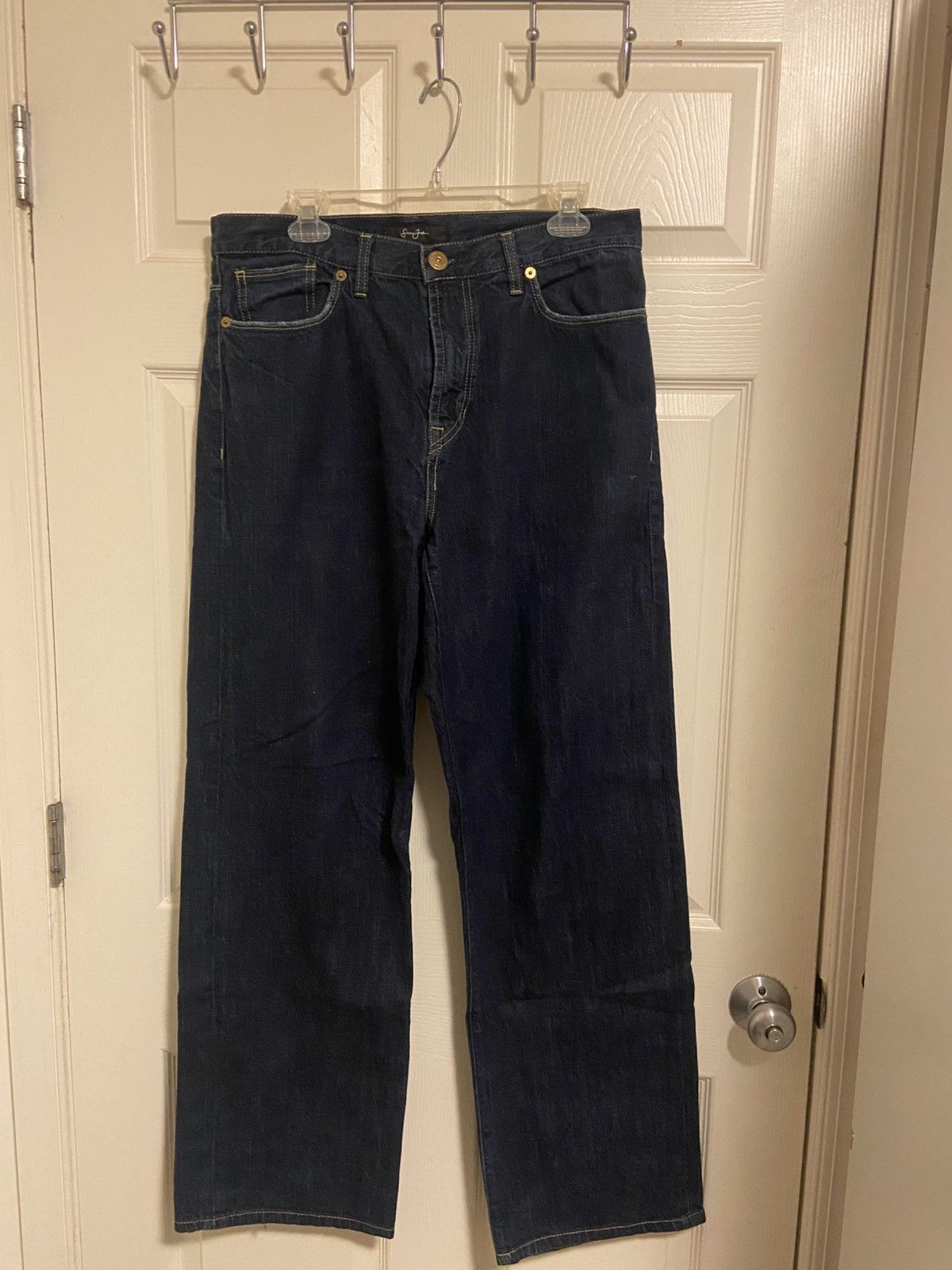 Sean John Sean John dark navy blue baggy straight jeans Size US 34 / EU 50 - 1 Thumbnail