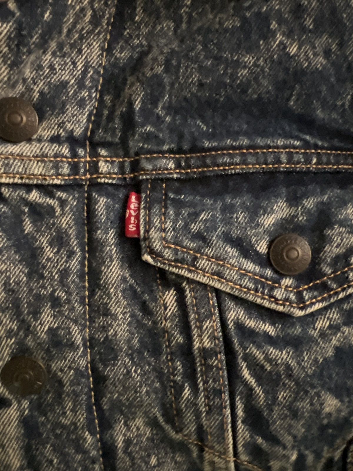 Levi's Levis’s Acid Washed Sherpa Lined Denim Jacket Size US S / EU 44-46 / 1 - 6 Thumbnail