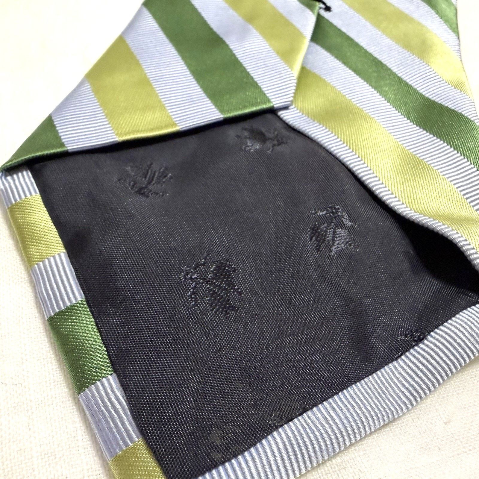 Brooks Brothers Brooks Brothers Makers Green/Blue Stripe Silkblend Tie 2000s Size ONE SIZE - 14 Thumbnail