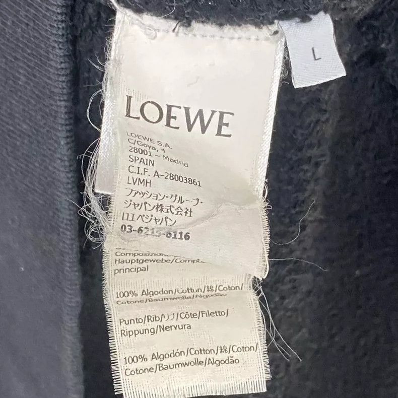 Loewe Loewe Black embroidered logo hoodie Size L / US 10 / IT 46 - 7 Thumbnail