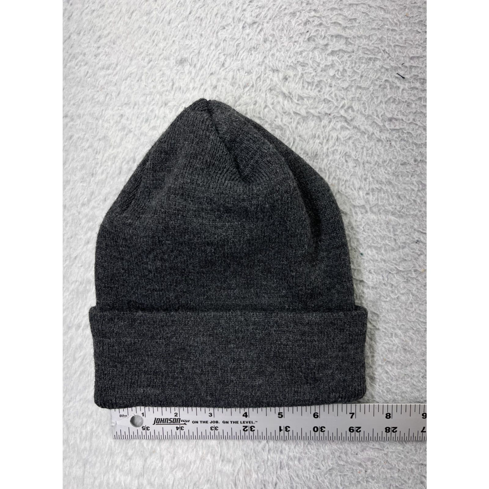 Vintage VINTAGE Beanie Hat Unbranded Knit Adult One Size Dark Heather Gray Ski Winter Snow Men Women Size ONE SIZE - 2 Thumbnail