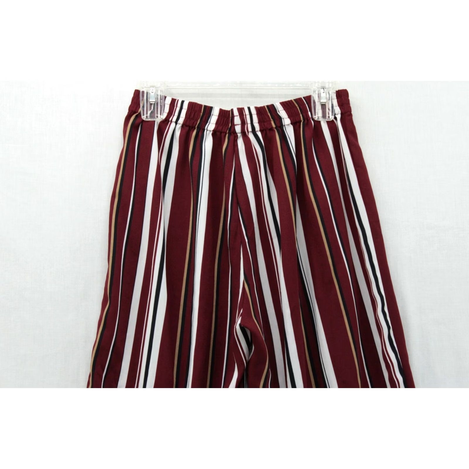 Vintage UMGEE Red Boho Palazzo Pants Wide Leg Drawstring Elastic Waist M Women's Medium Pants Size 32" / US 10 / IT 46 - 6 Thumbnail