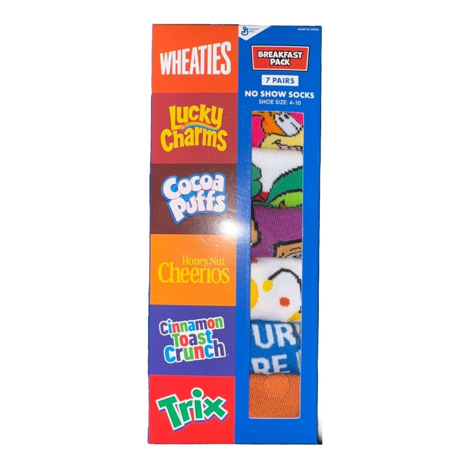 The Unbranded Brand General Mills Cereal No Show Socks Cheerios Cocoa Puffs Gift Size ONE SIZE - 1 Thumbnail