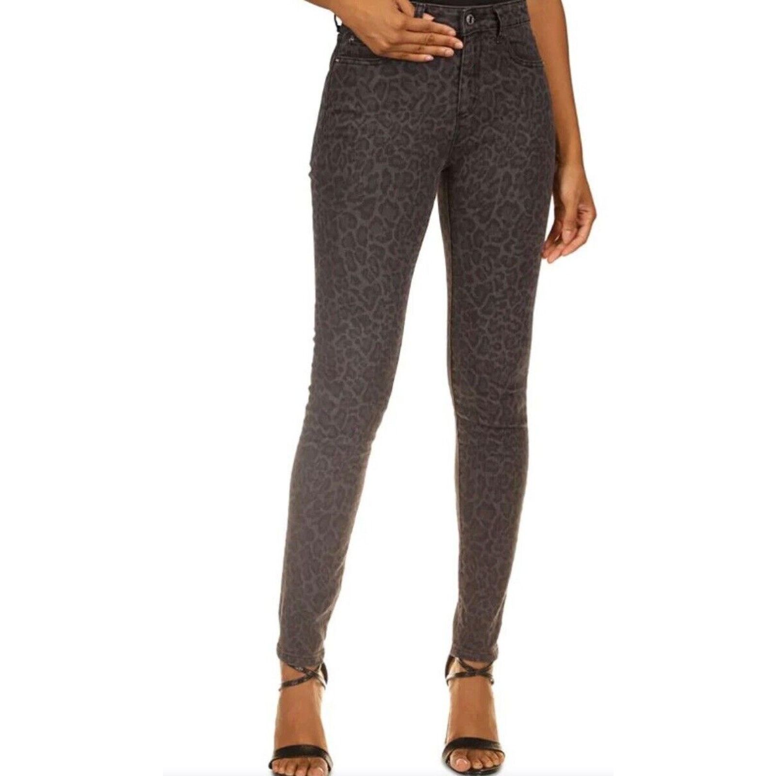 Michael Kors Michael Kors High-Rise Leopard Print Skinny Selma Jeans 6 Size 28" / US 6 / IT 42 - 1 Thumbnail