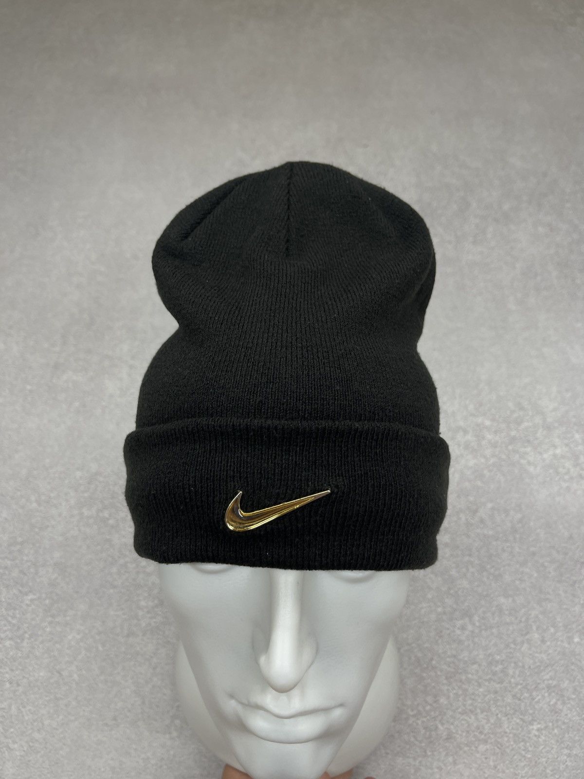 Nike Mens Nike Swoosh Beanie Hat Black Drill Y2K TECH ACG Size ONE SIZE - 2 Thumbnail