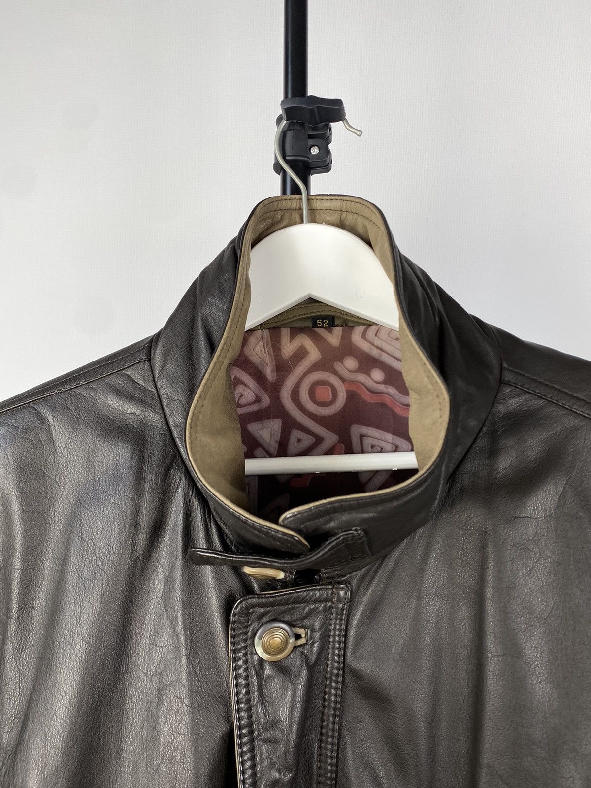 Vintage Vintage Leather Jacket Genuine Leahter bomber Moto Oldmoney Size US L / EU 52-54 / 3 - 8 Thumbnail
