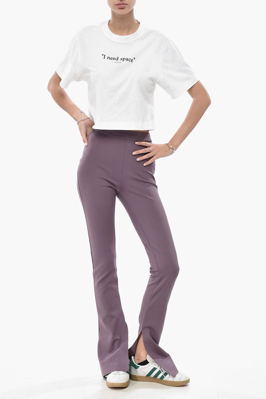 Off-White og1mm0426 Bootcut Leggings in Purple Size 26" / US 2 / IT 38 - 5 Thumbnail