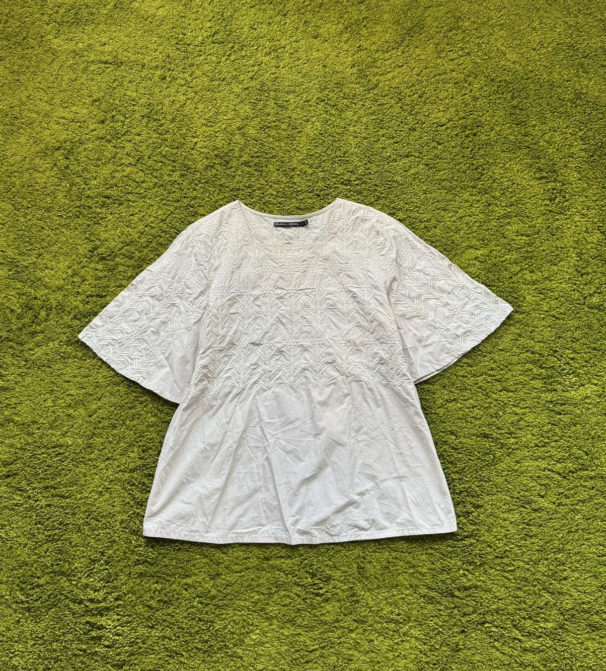 Gudrun Sjoden avant garde poplin embroidered blouse