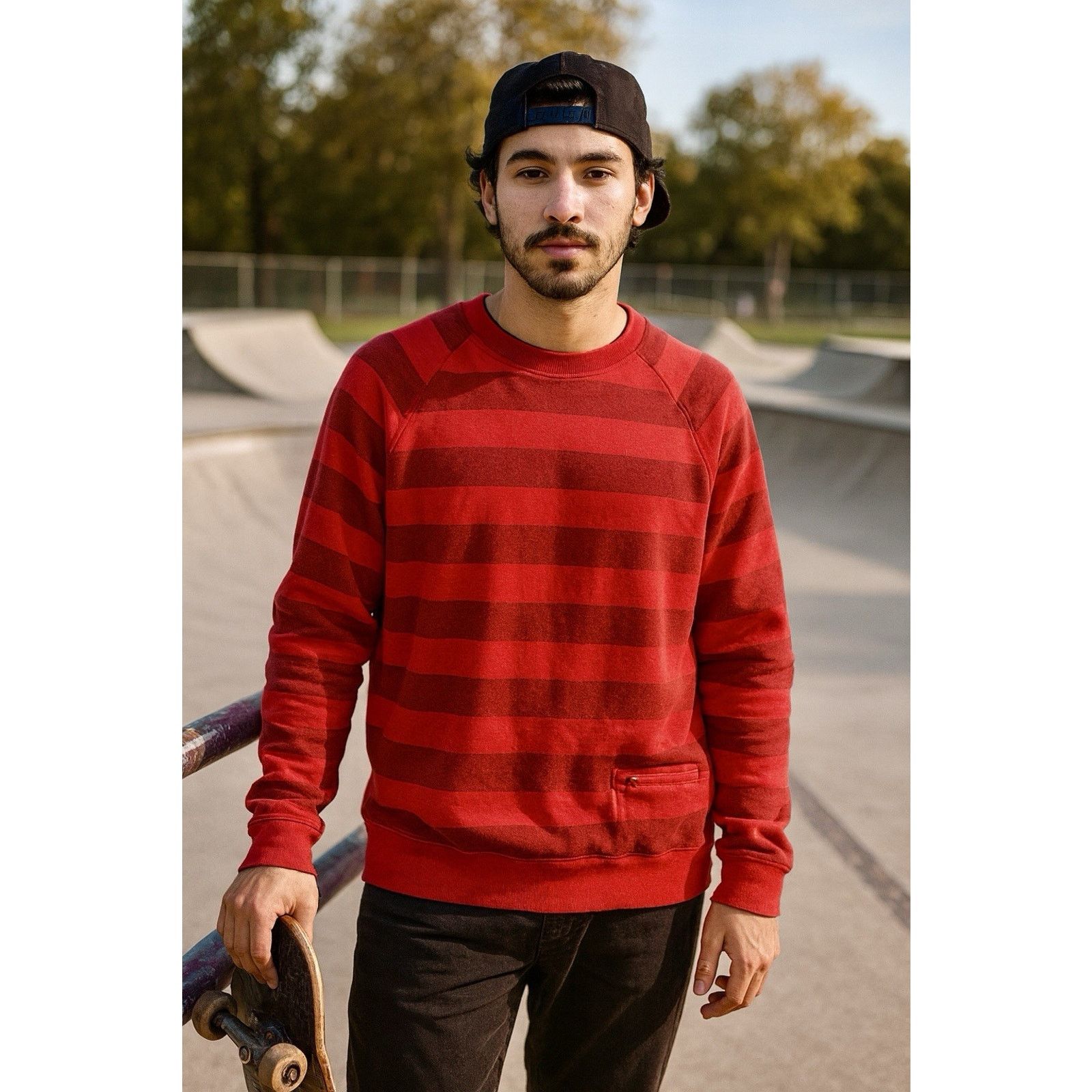 Nike Nike 6.0 Red Striped Crew Neck Sweatshirt Men's Sz XL Grunge Size US XL / EU 56 / 4 - 1 Thumbnail
