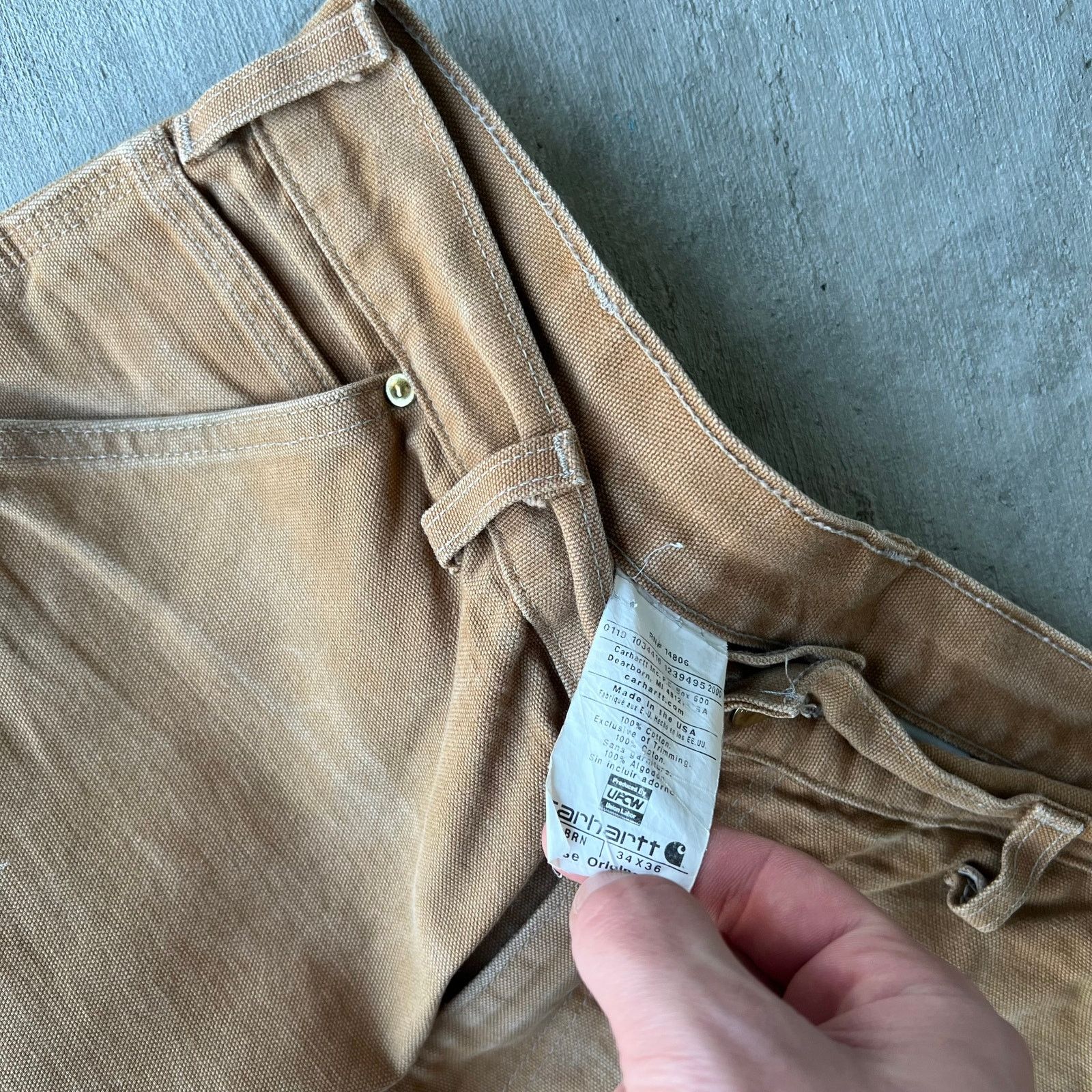 Carhartt × Vintage Carhartt brown double knee work wear carpenter pants Size US 31 - 7 Thumbnail