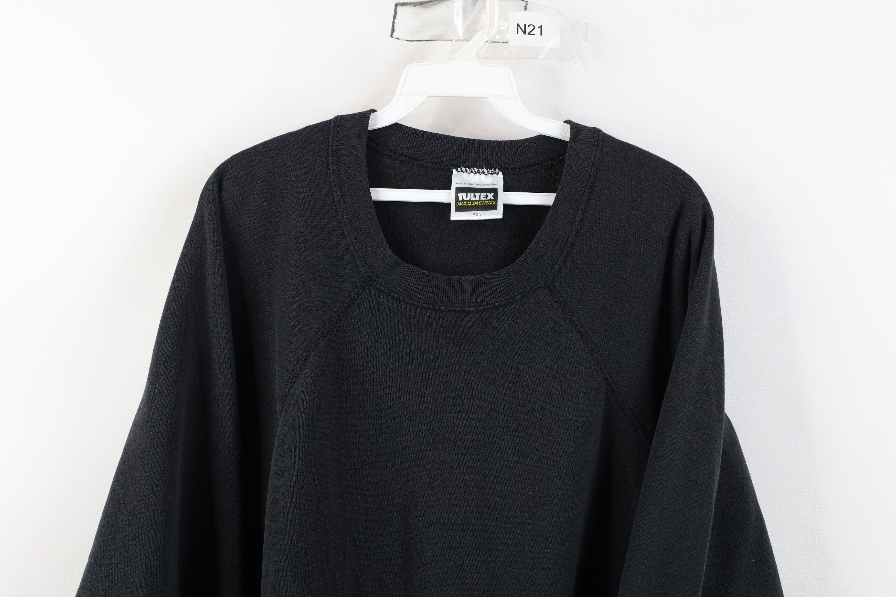 Vintage Vintage 90s Streetwear Blank Crewneck Sweatshirt Black USA Size US XXL / EU 58 / 5 - 2 Thumbnail