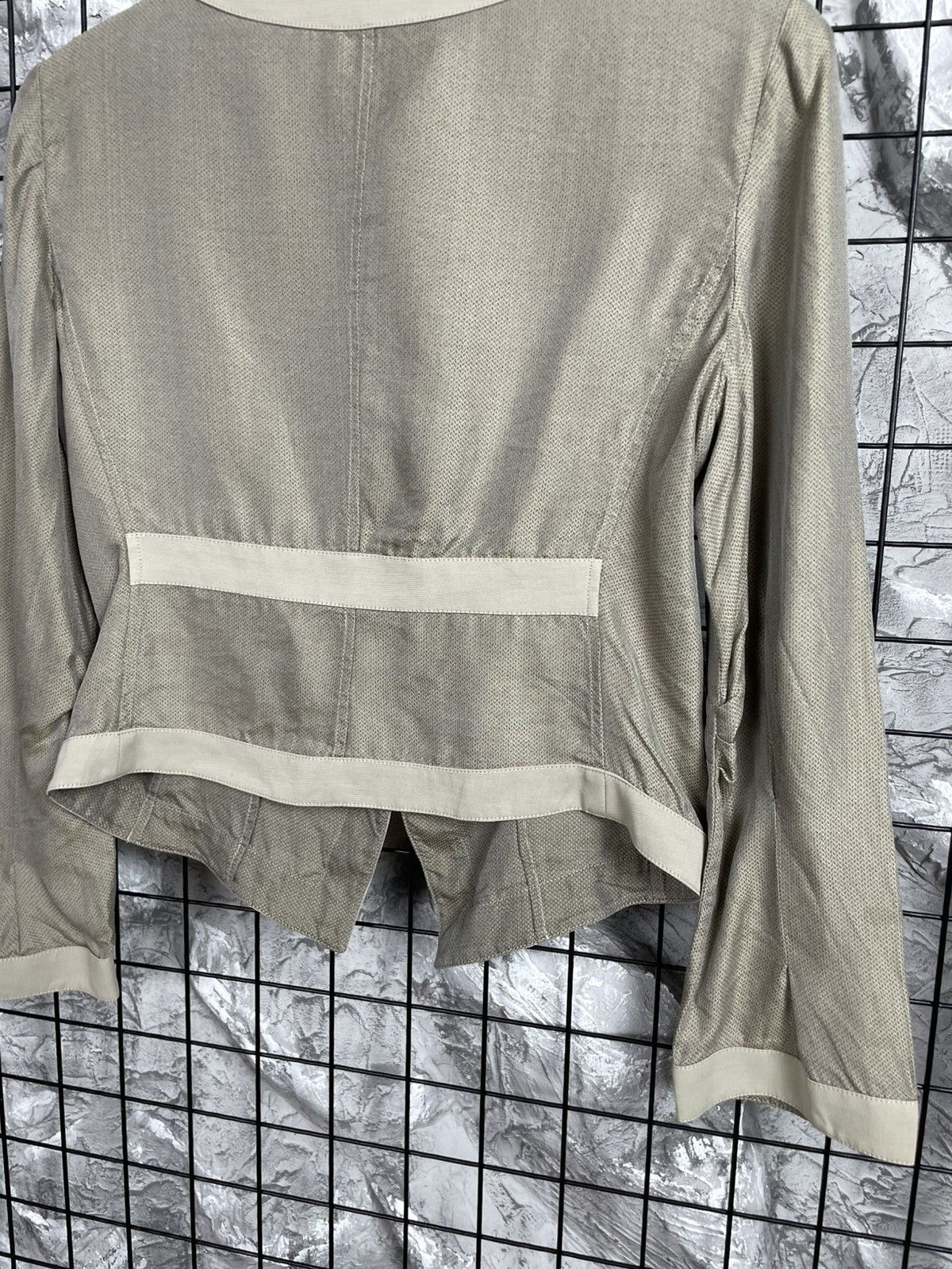 Armani Collezioni Armani Rare Y2K Silk Cropped Jacket Archive Japanese Style Size M / US 6-8 / IT 42-44 - 7 Thumbnail