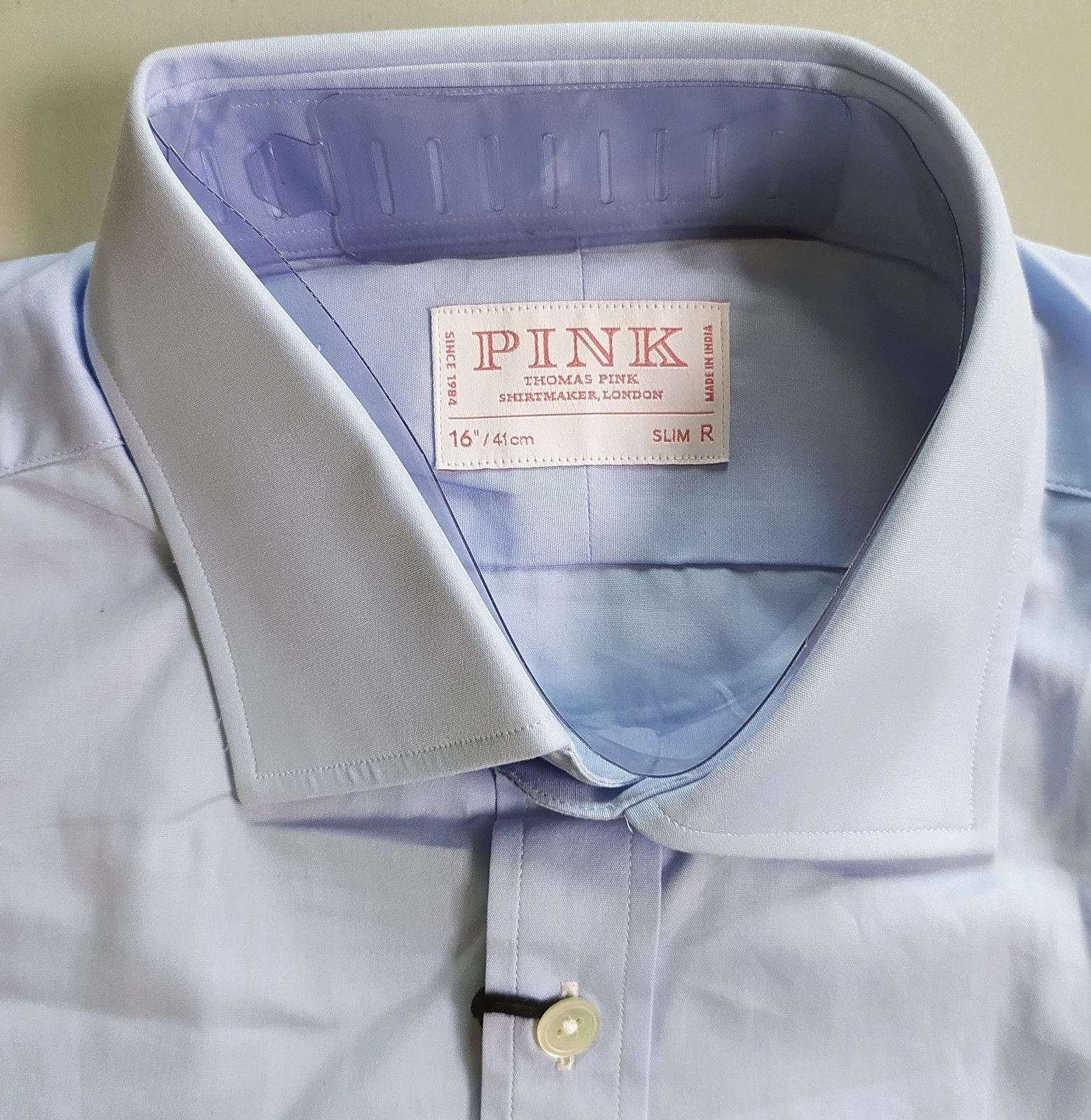 Thomas Pink Thomas Pink Slim Fit Ramses Poplin Formal Shirt T 0037 Size US M / EU 48-50 / 2 - 3 Thumbnail