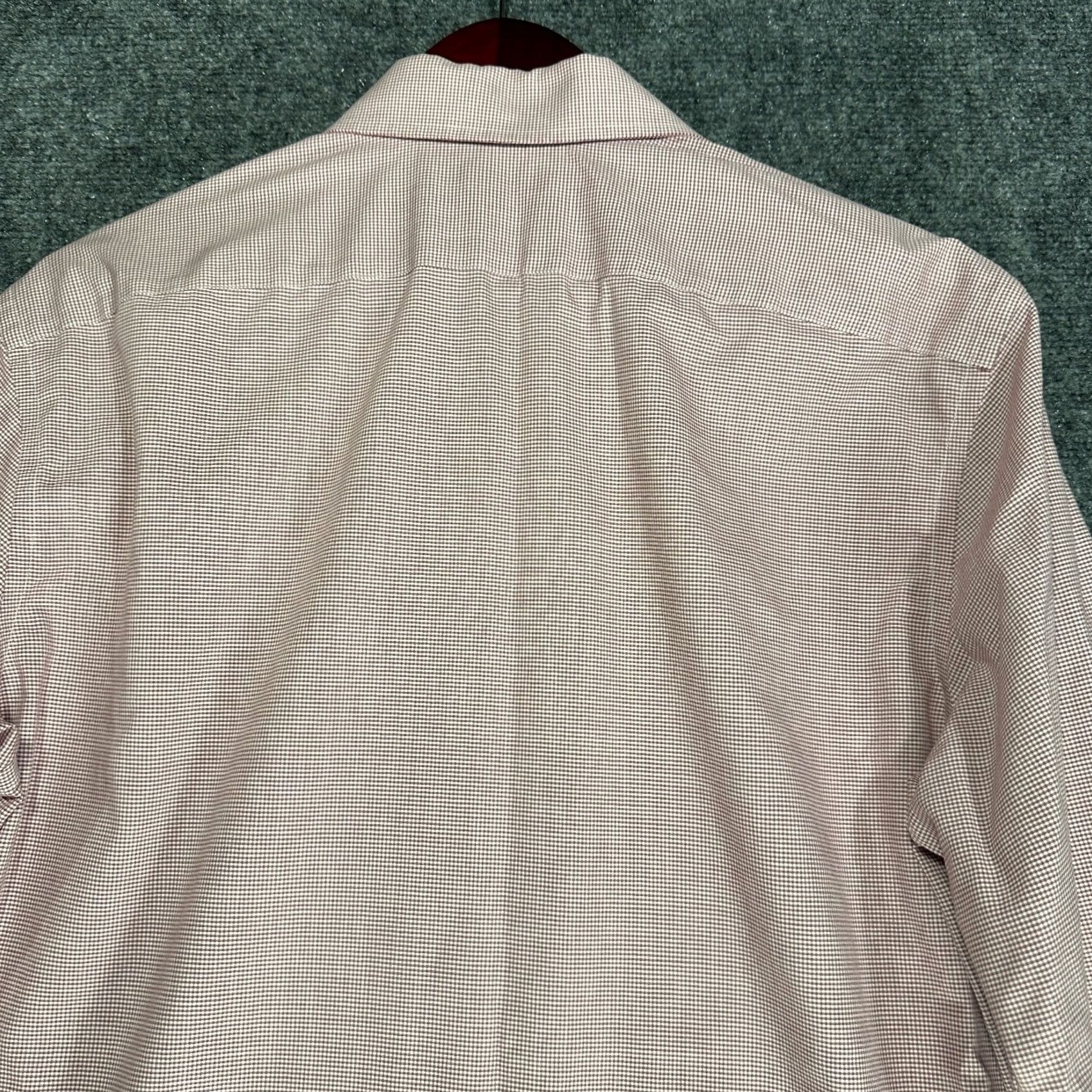 Banana Republic Banana Republic Shirt Mens L Non Iron Tailored Slim Fit Red Cotton Check Shirt Size US L / EU 52-54 / 3 - 8 Thumbnail