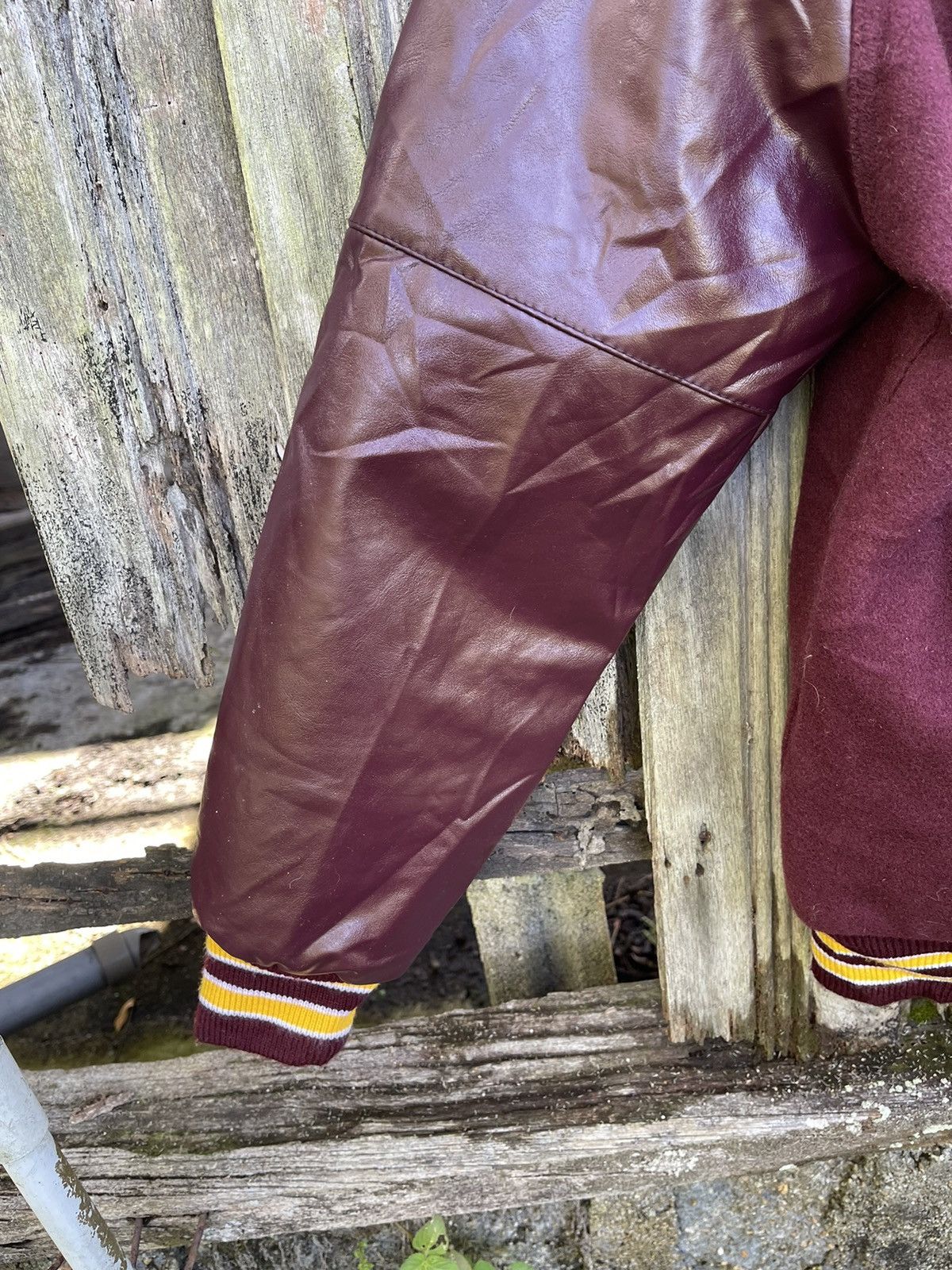 Designer Vintage Burgundy Dilly Letterman Varsity Jacket (XS) Size US XS / EU 42 / 0 - 13 Thumbnail