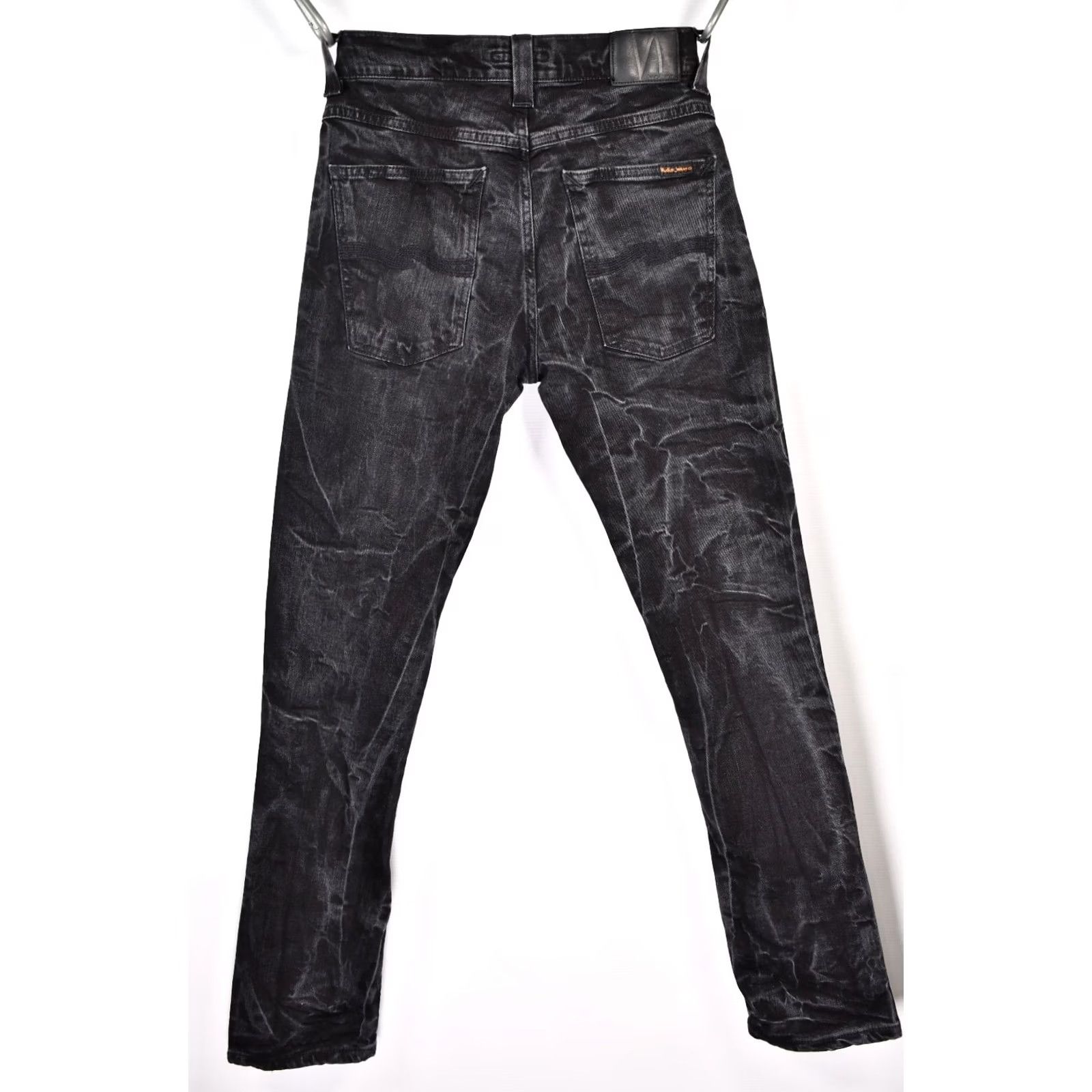Nudie Jeans Nudie Jeans Grim Tim Black Ring Skinny Jeans W34/L32 Mens Regular Slim appx 34x32 Dark Denim 99%OrgCotton 1%Elastane Vintage No Size US 34 / EU 50 - 4 Thumbnail