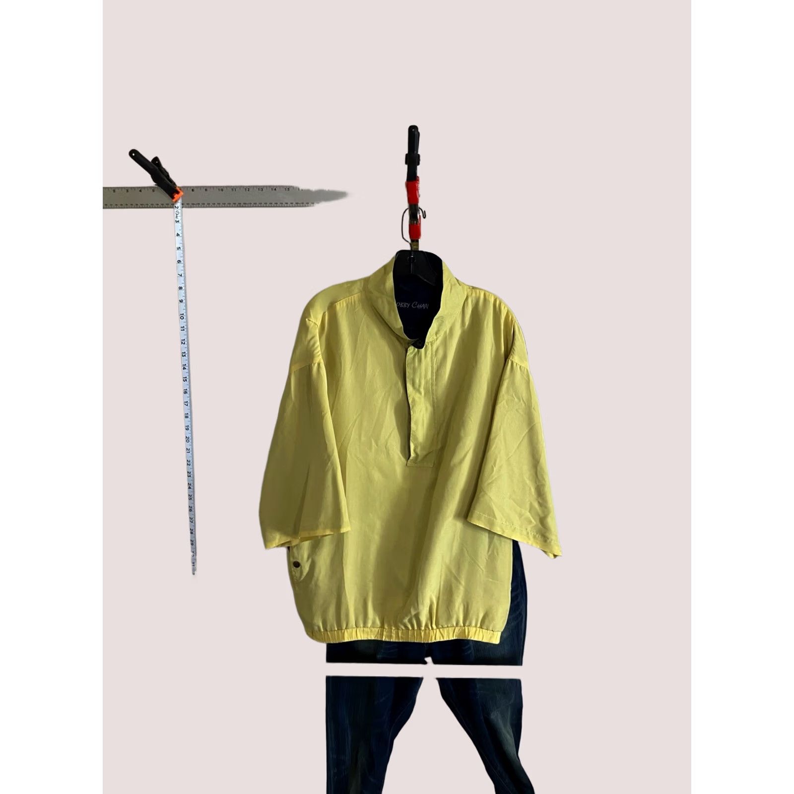 Vintage Bobby Chan 100% Silk Yellwo Golf Wind SWEATER Shirt Large L Shirt Mens Size US L / EU 52-54 / 3 - 1 Thumbnail