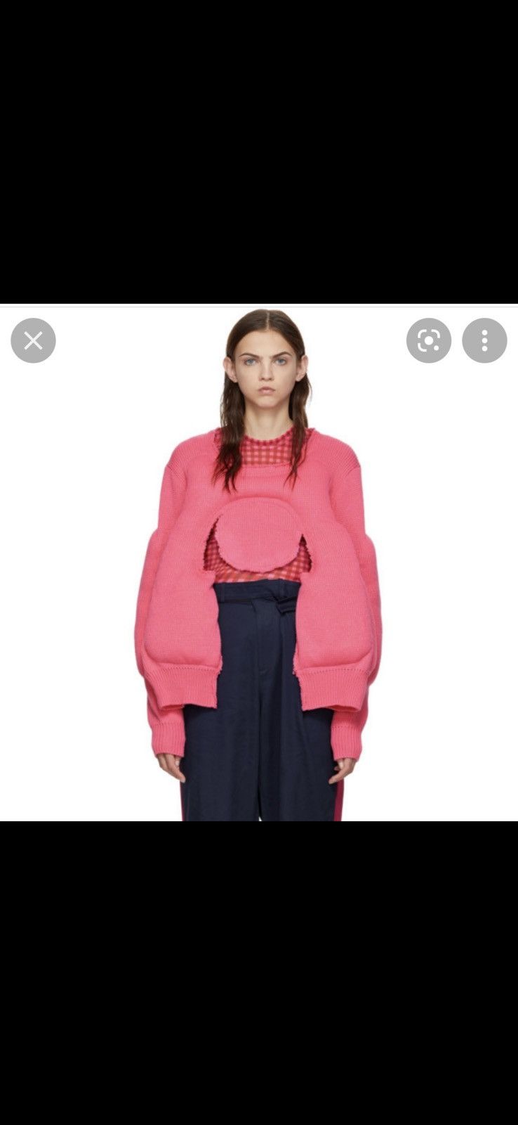 Comme des Garcons Comme des Garçons FW18 Pink Cutout Sweater Size XS / US 0-2 / IT 36-38 - 3 Thumbnail