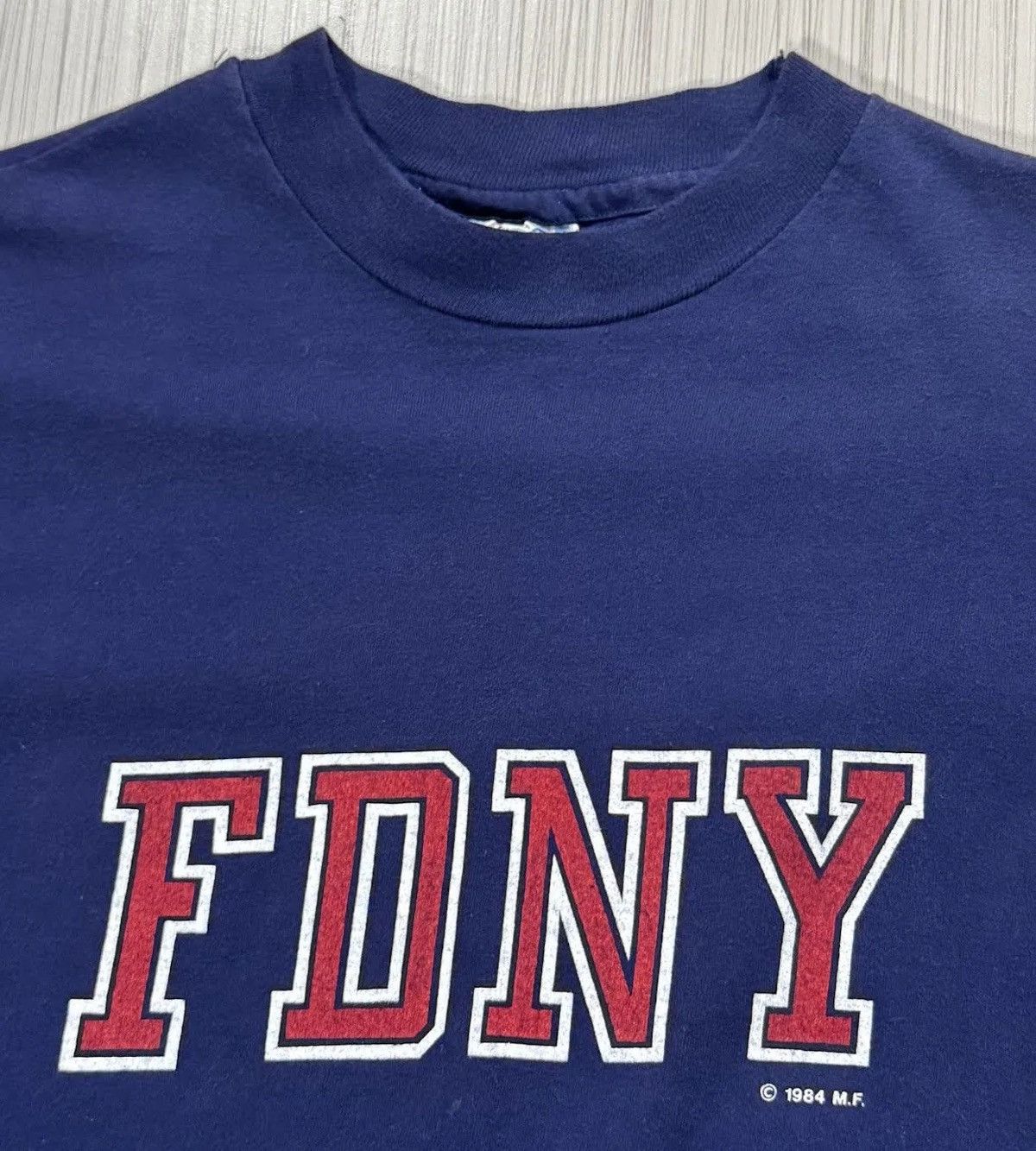 Hanes Vintage FDNY Navy T Shirt (Size L) Size US L / EU 52-54 / 3 - 2 Thumbnail