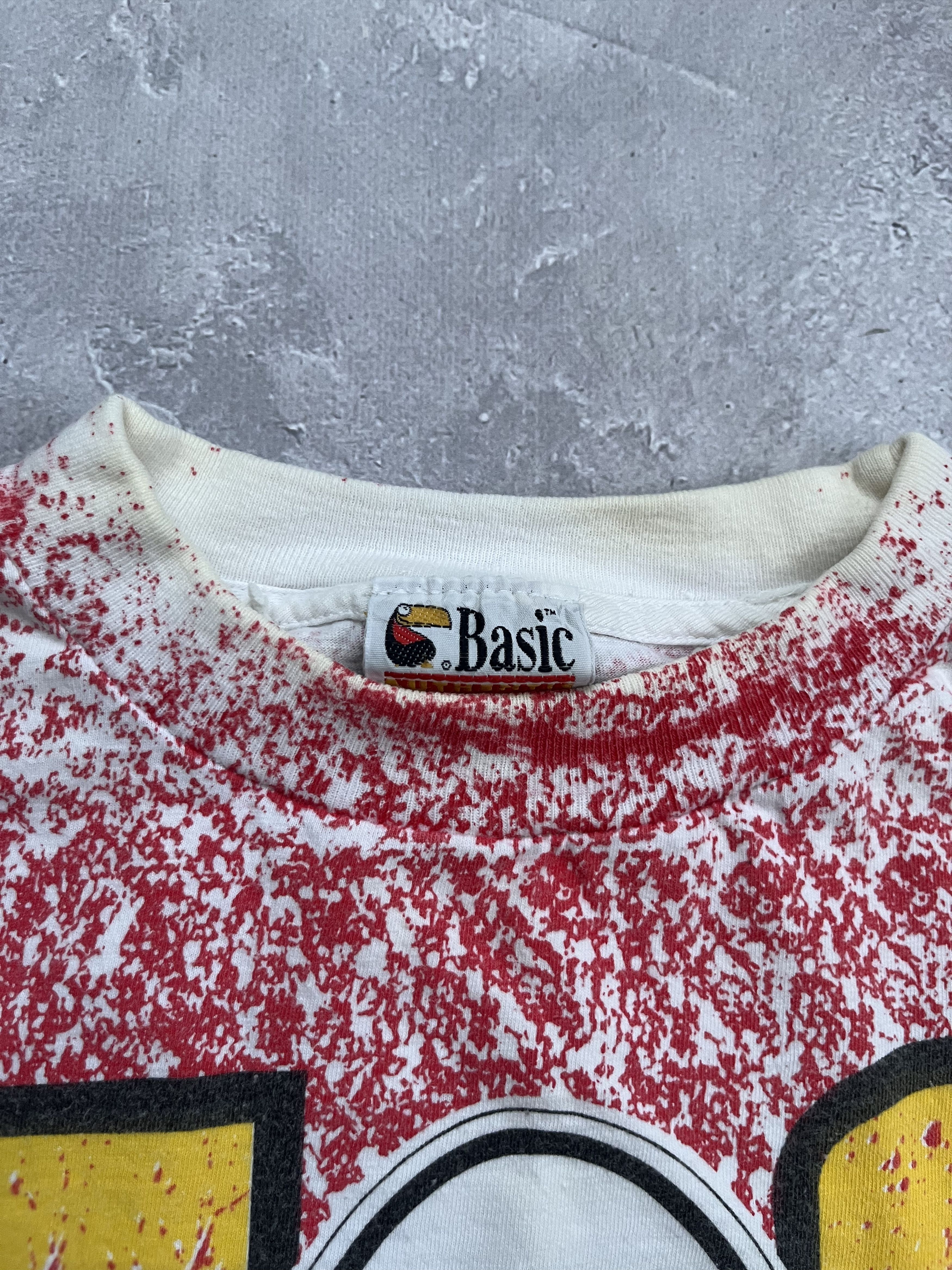 Vintage Vintage Y2K AC Milan Over Print T Shirt Size XS-S Red Size US S / EU 44-46 / 1 - 2 Thumbnail