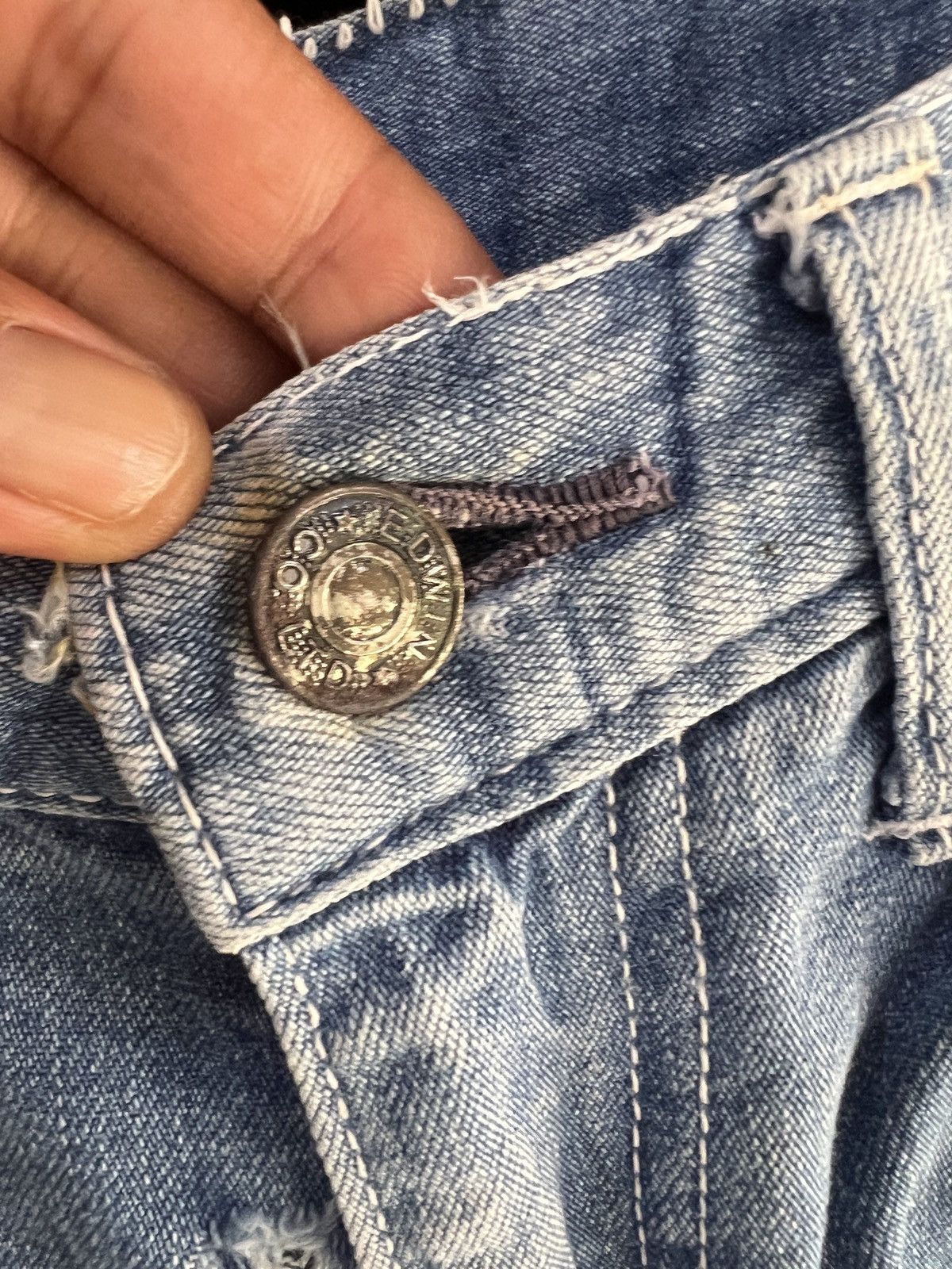 Edwin 🔥Rare Vintage Edwin Carpenter Distressed Denim Size US 26 / EU 42 - 9 Thumbnail