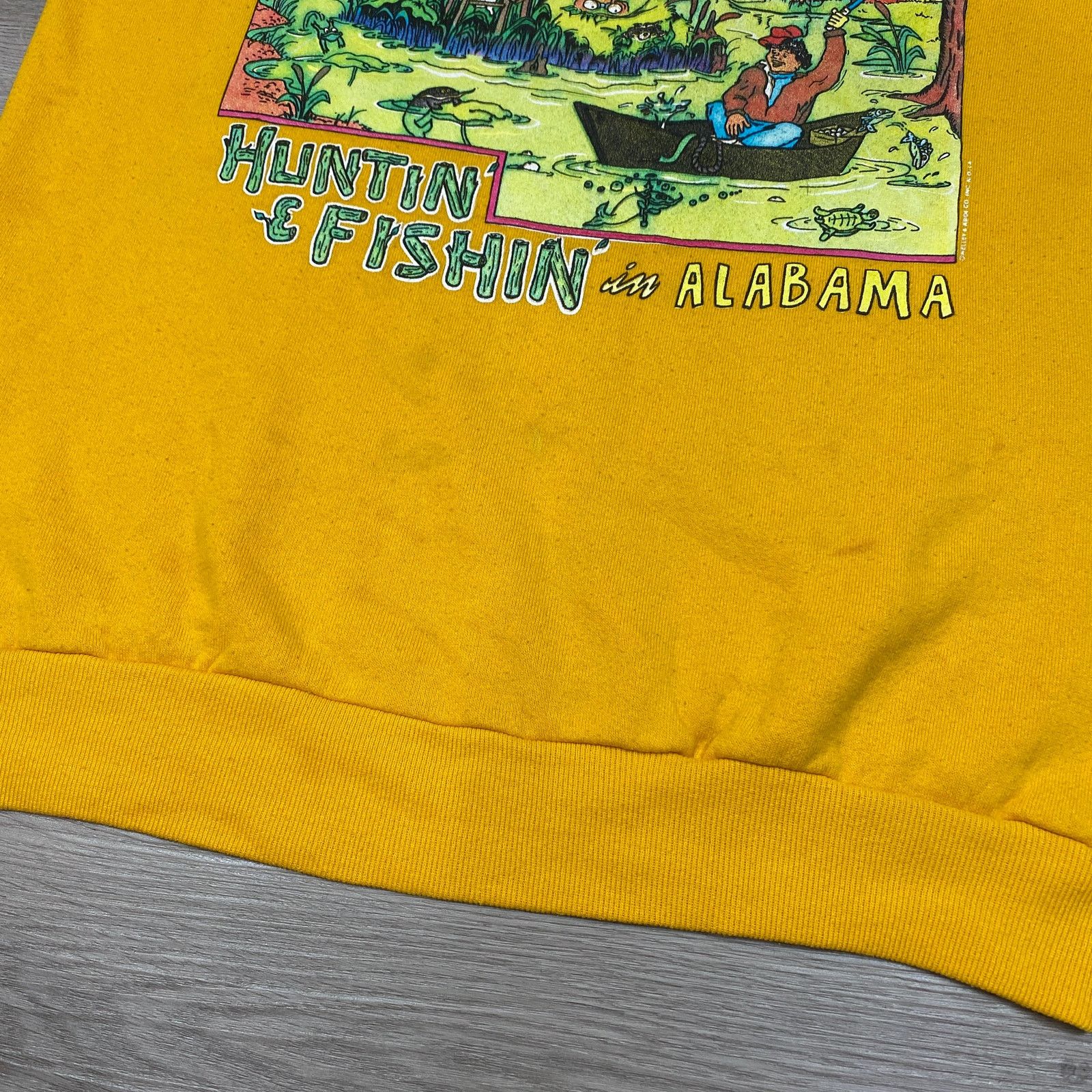 Jerzees × Vintage Vintage 90s Huntin & Fishin in Alabama Crew Sweatshirt XL Size US XL / EU 56 / 4 - 9 Thumbnail