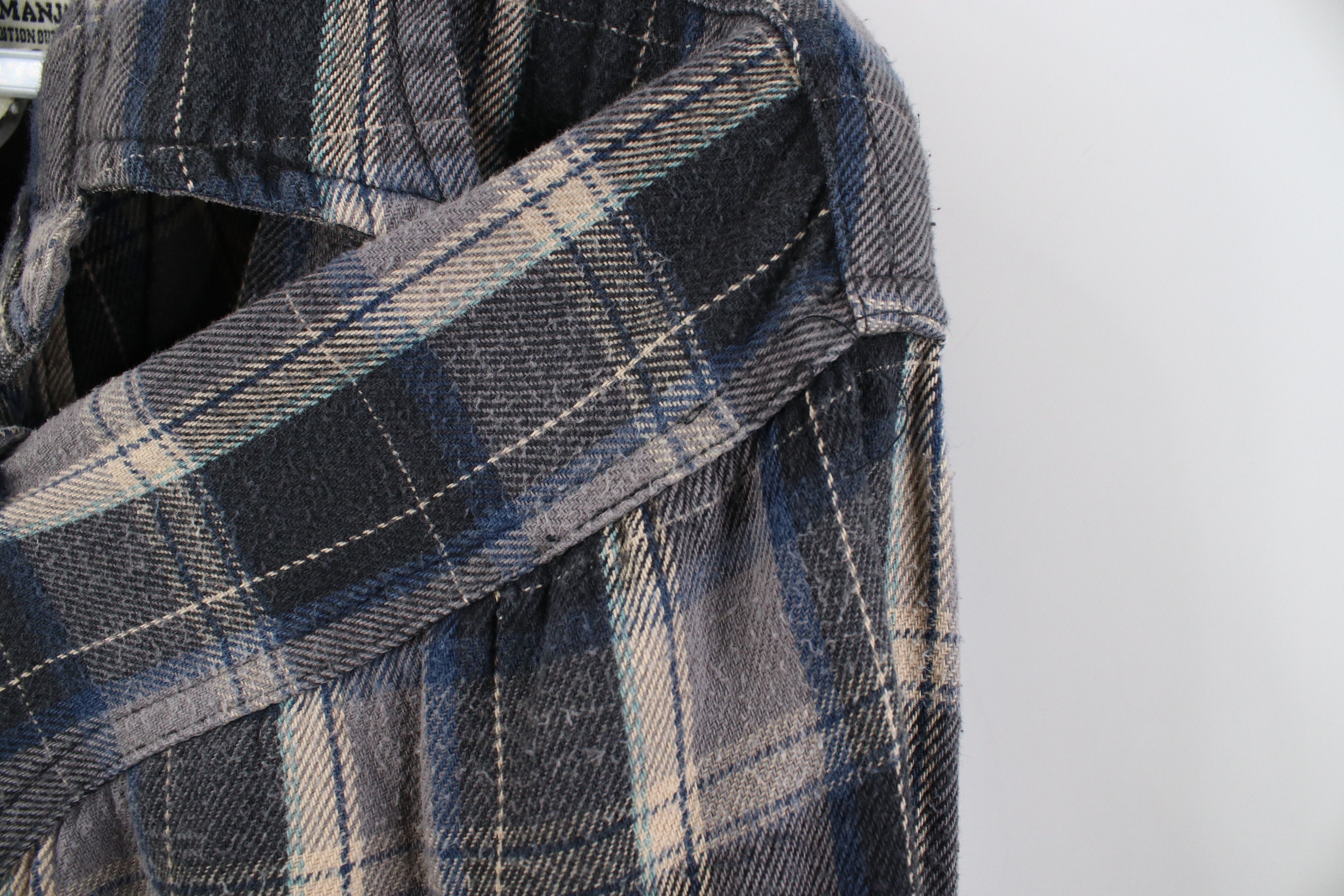 Vintage Vintage 90s Y2K Streetwear Heavy Flannel Button Shirt Plaid Size US L / EU 52-54 / 3 - 5 Thumbnail