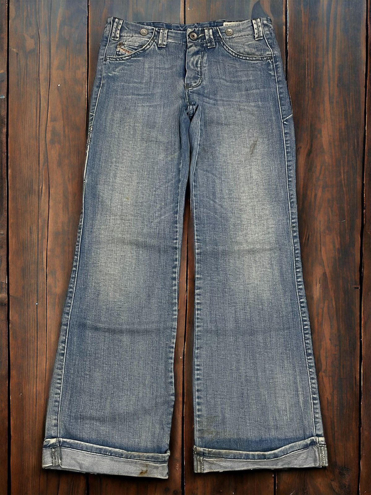 Diesel Diesel Purly Wide Leg Flare Old Money Italian Style Size US 29 - 1 Thumbnail