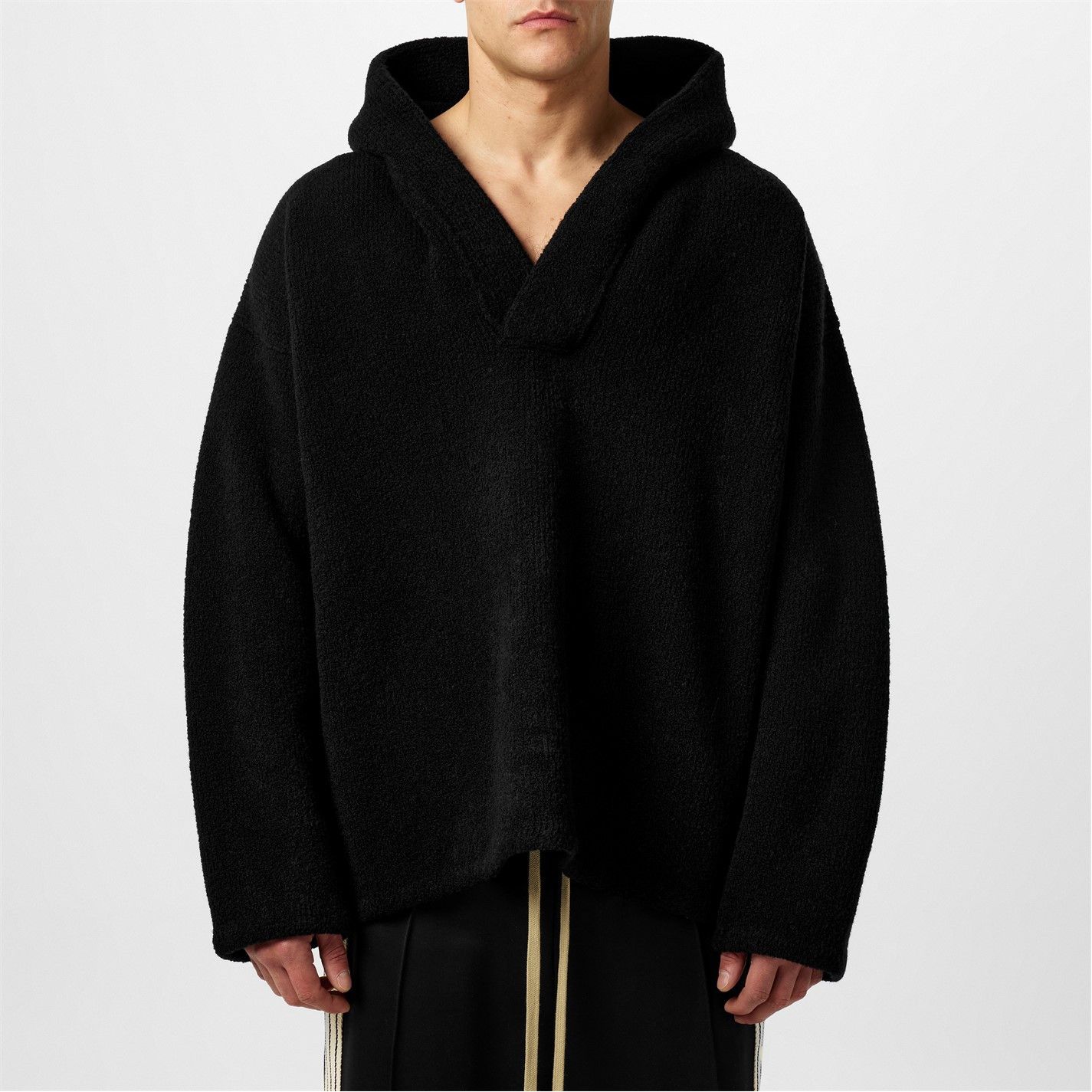 Fear of God Bouclé Polo Hoodie Size US M / EU 48-50 / 2 - 1 Thumbnail