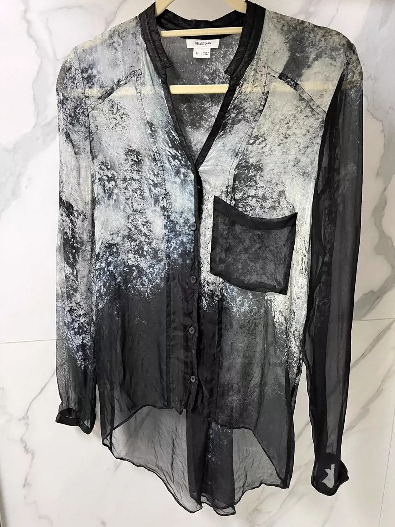 Helmut Lang HELMUT LANG Embroidered silk long sleeves Size M / US 6-8 / IT 42-44 - 2 Thumbnail