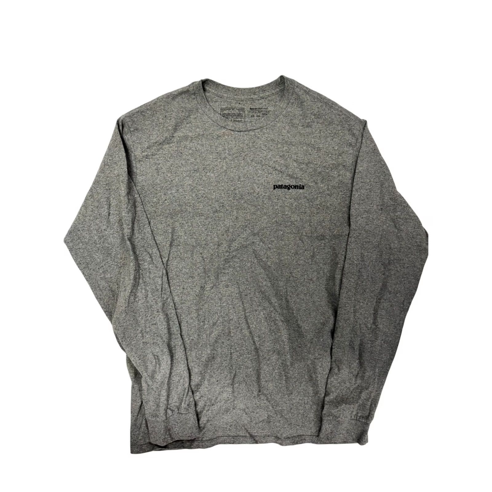 Patagonia Patagonia Men's S T-Shirt Long Sleeve P-6 Logo Responsibili-Tee Gray Size US S / EU 44-46 / 1 - 2 Thumbnail