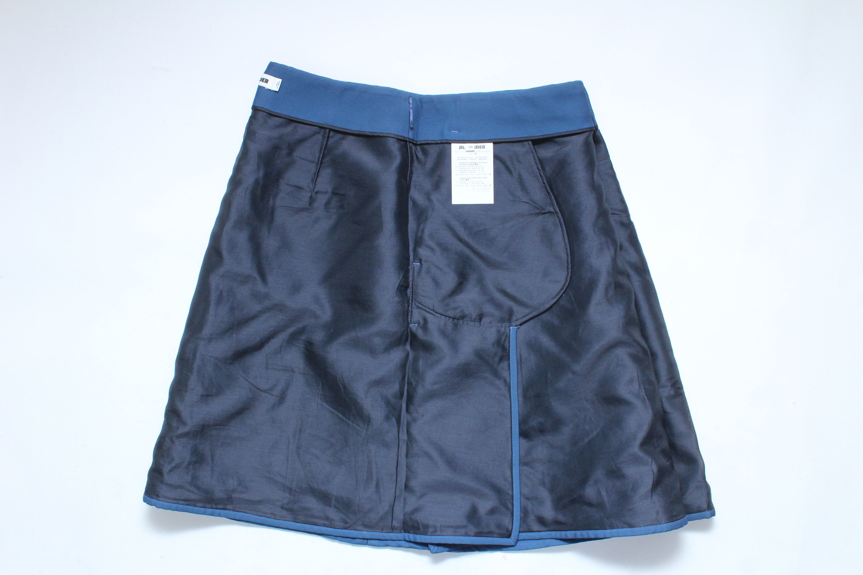 Jil Sander Jil Sander 2015 Silk Blend Wrap Mini Skirt Blue IT 38 Size 26" / US 2 / IT 38 - 8 Thumbnail