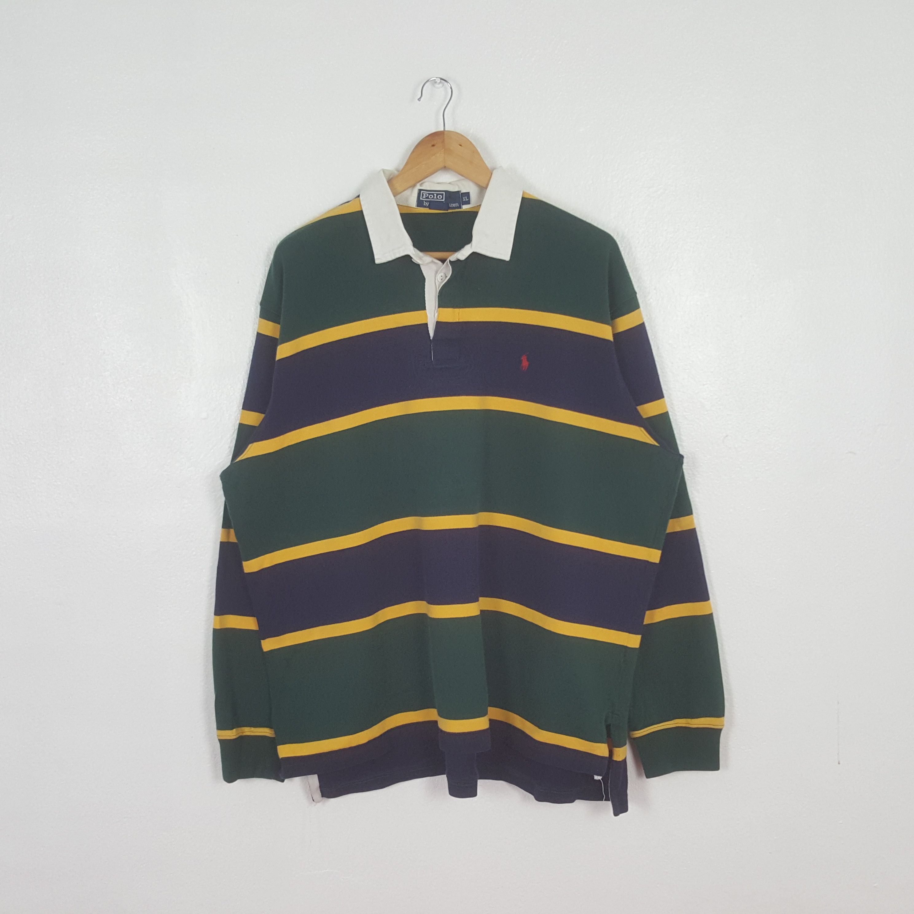 Polo Ralph Lauren Vintage Polo Ralph Laurent American Rugby Polos C312N50 Size US XL / EU 56 / 4 - 1 Thumbnail