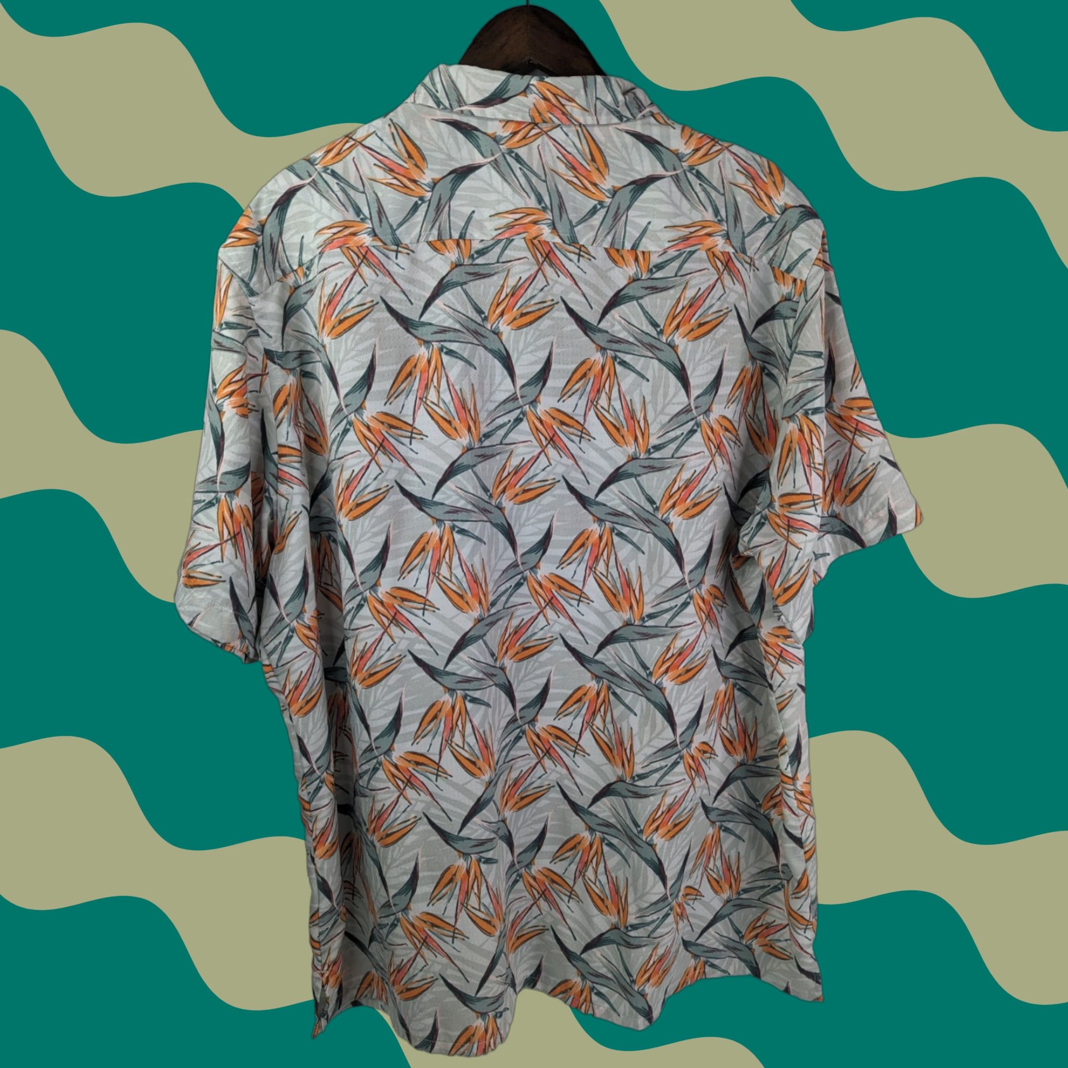 Croft & Barrow VINTAGE Croft & Barrow Easy Care Bird Of Paradise Flower AOP Hawaiian Shirt Men's 2XL Size US XXL / EU 58 / 5 - 1 Thumbnail