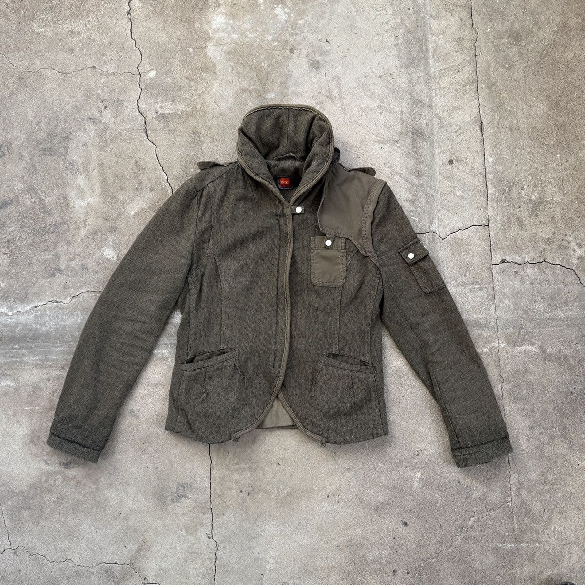 Hugo Boss Vintage Hugo Boss Orange Military Blazer Hooded Jacket Size M / US 6-8 / IT 42-44 - 1 Thumbnail