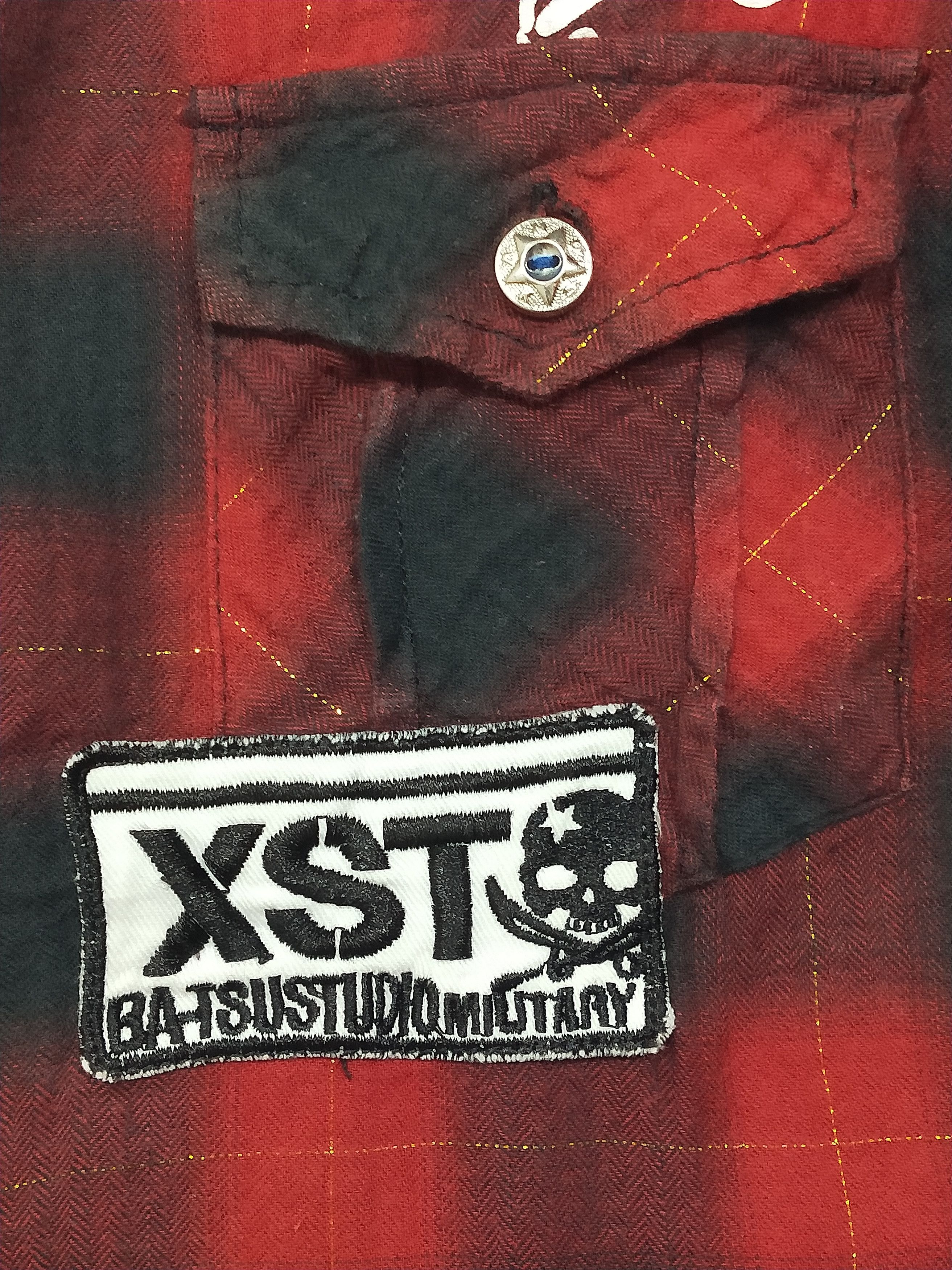 BATSU STUDIO Vintage Skull Plaid - Punk Style