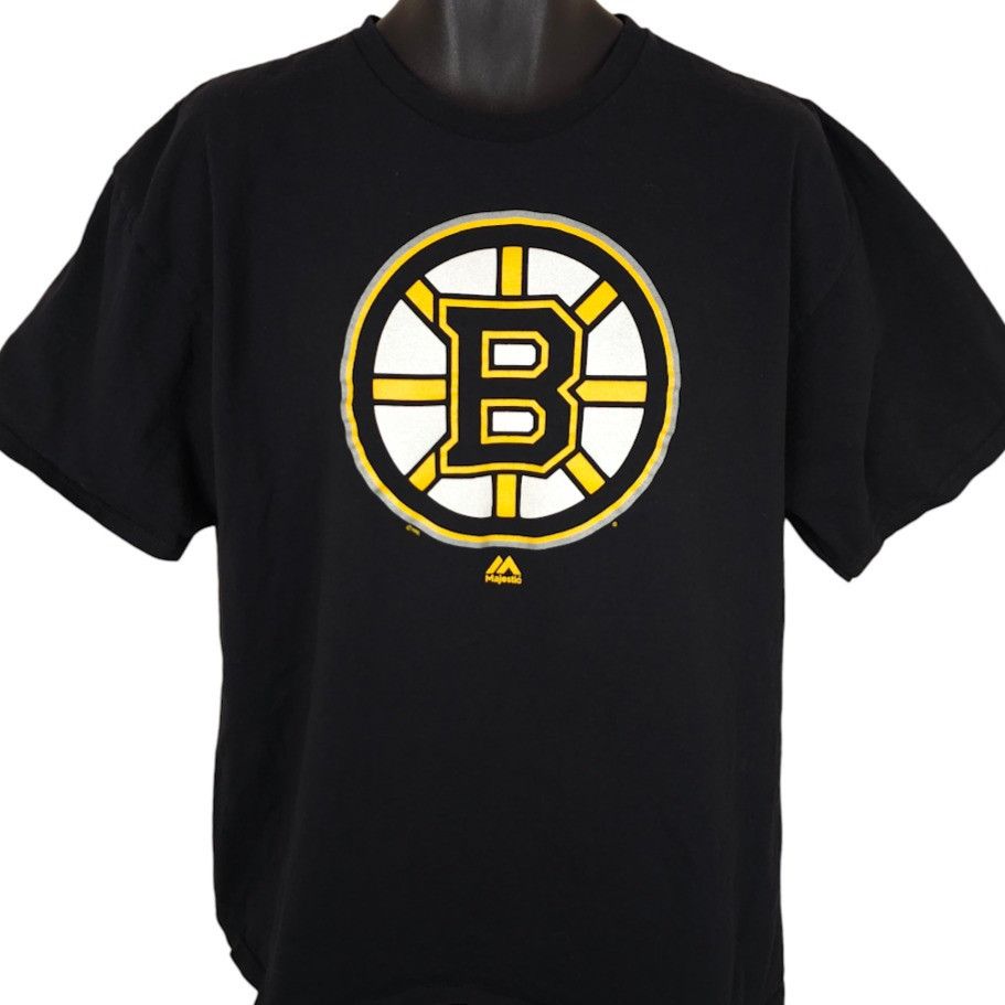 Majestic Boston Bruins T Shirt Mens Size XL Black NHL Hockey Majestic Size US XL / EU 56 / 4 - 1 Thumbnail