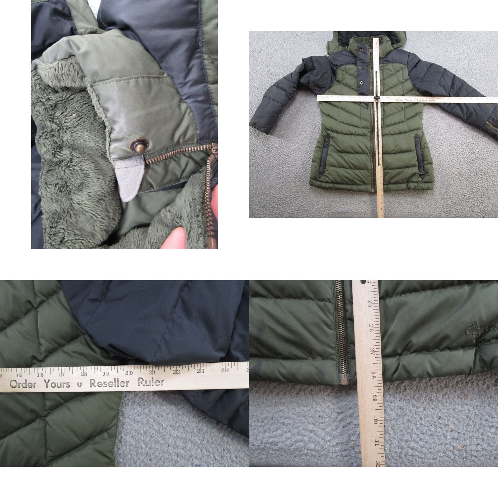Vintage Cabela's Down Puffer Jacket Womens M Hooded Green Black READ Jacket Puffer Winter Outdoor Womens 90s Size M / US 6-8 / IT 42-44 - 8 Thumbnail