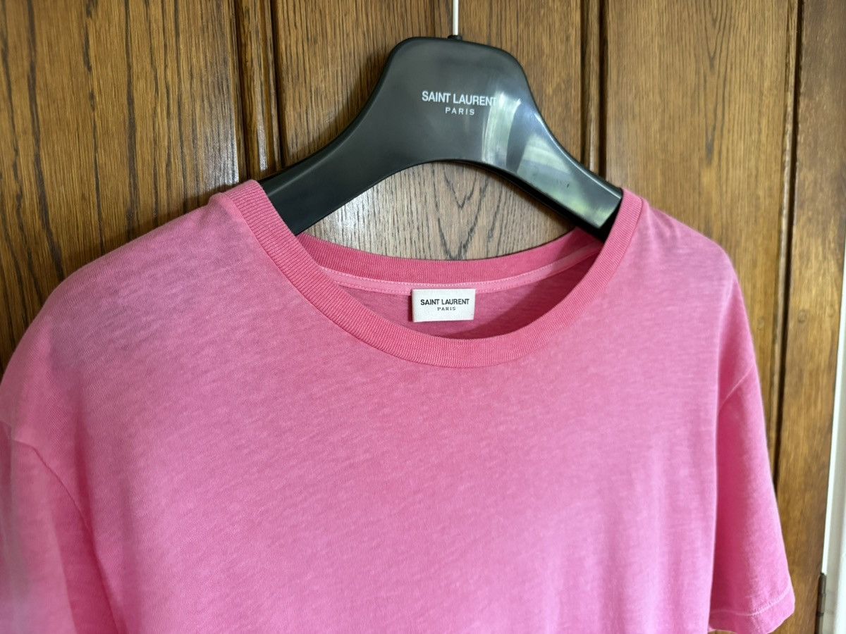 Saint Laurent Paris $550 Saint Laurent Rive Gauche logo t shirt pink M grail Size US M / EU 48-50 / 2 - 12 Thumbnail