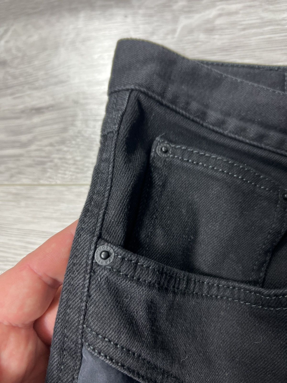 Mugler Thierry Mugler x H&M Spiral Panel Jeans Black Denim Pants HM Size US 36 / EU 52 - 7 Thumbnail