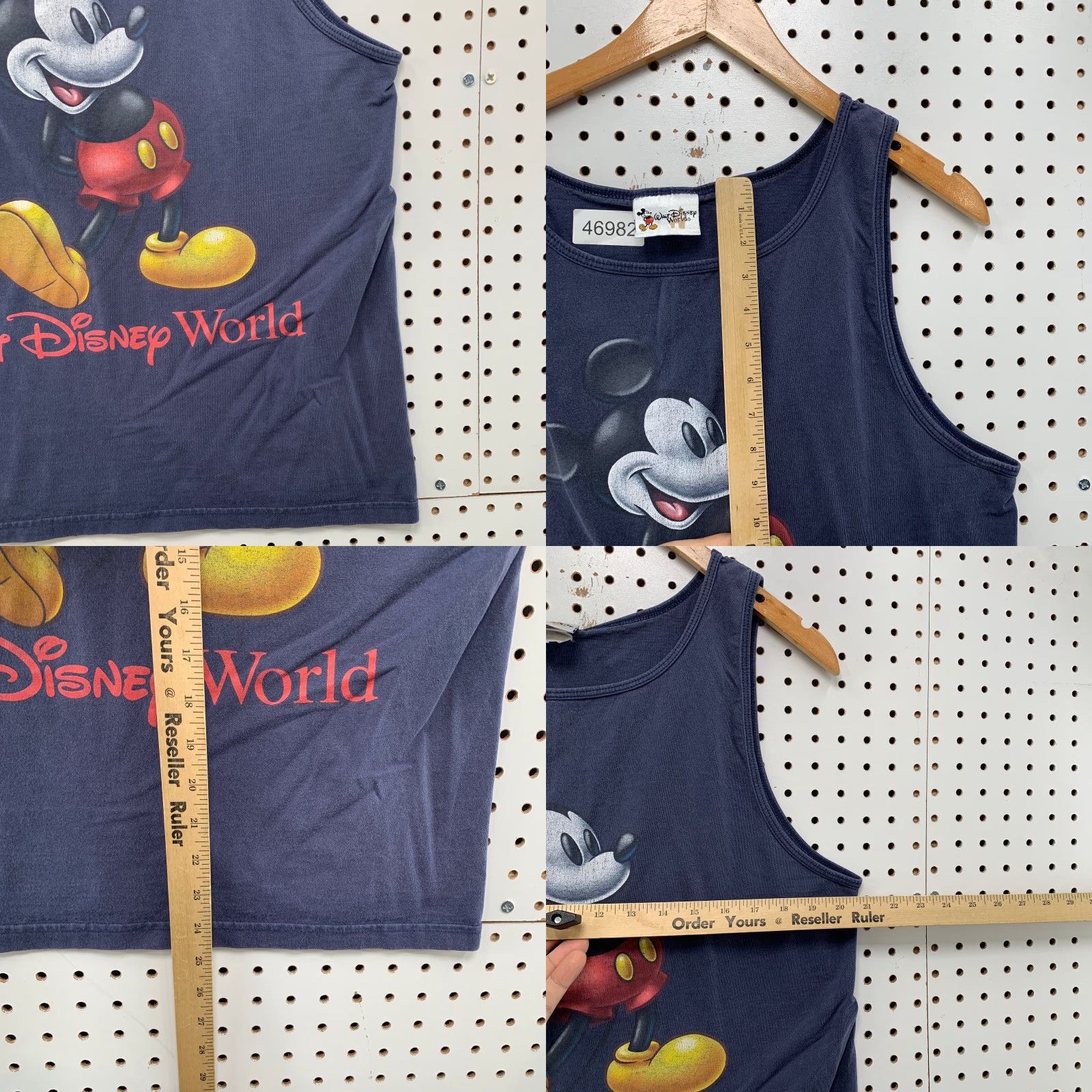 Disney VINTAGE Walt Disney Mikey Mouse Tank Shirt Mens Medium Blue Sleeveless 90s USA Size US M / EU 48-50 / 2 - 8 Thumbnail