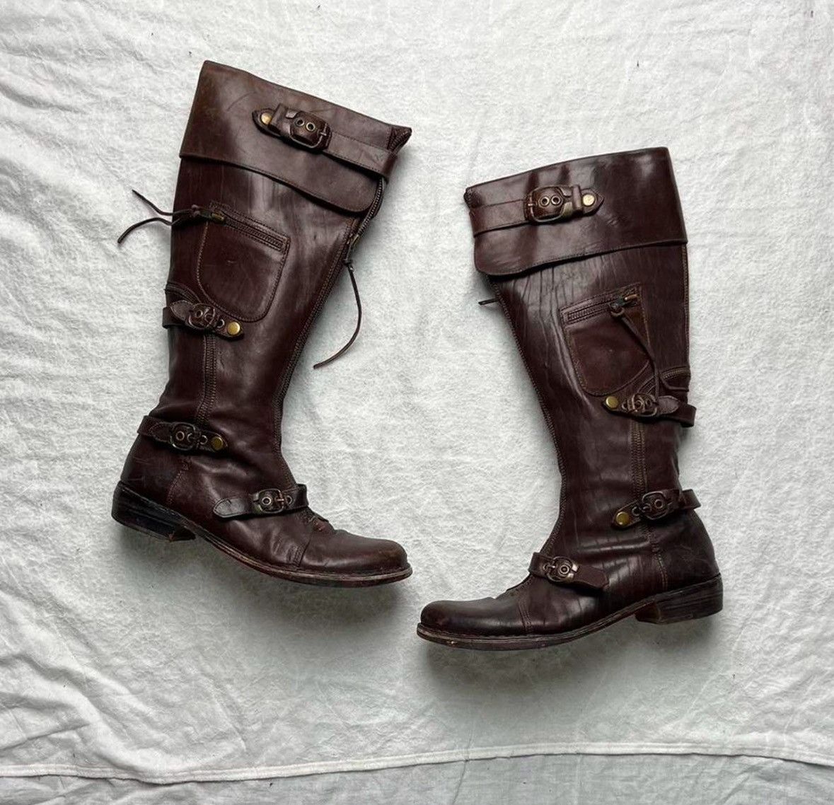 Vintage Vintage High Boots Moto Biker Size US 10 / IT 40 - 1 Thumbnail